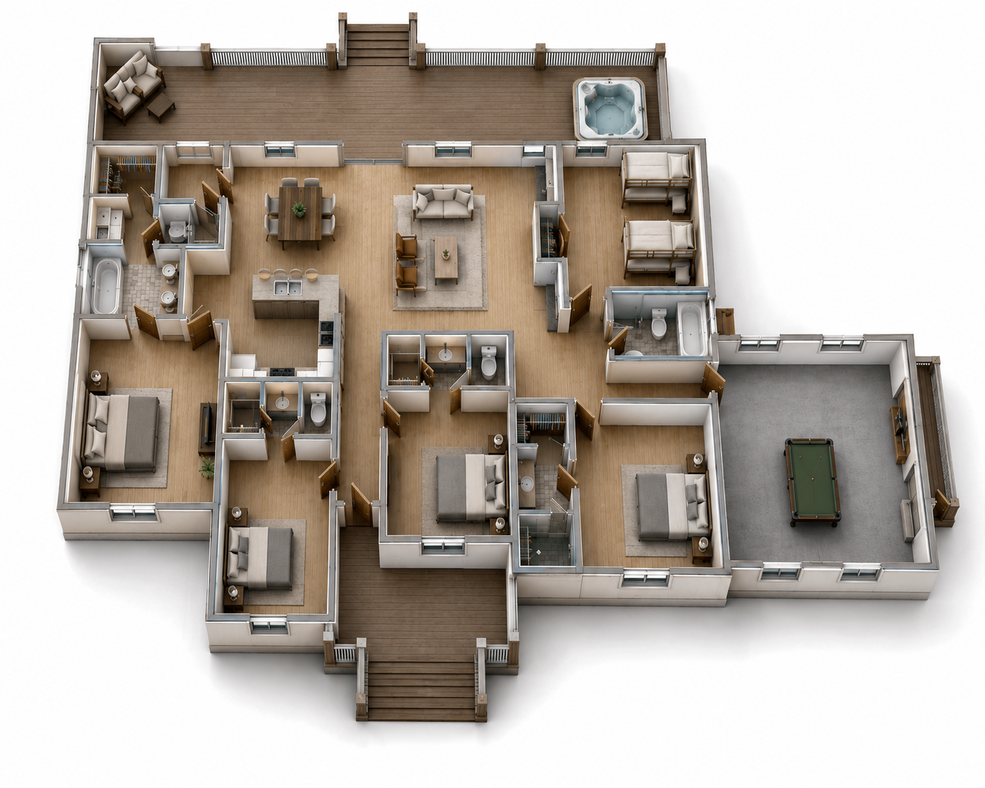 Spacious Layout: Discover multiple inviting rooms ideal for relaxation and fun gatherings!