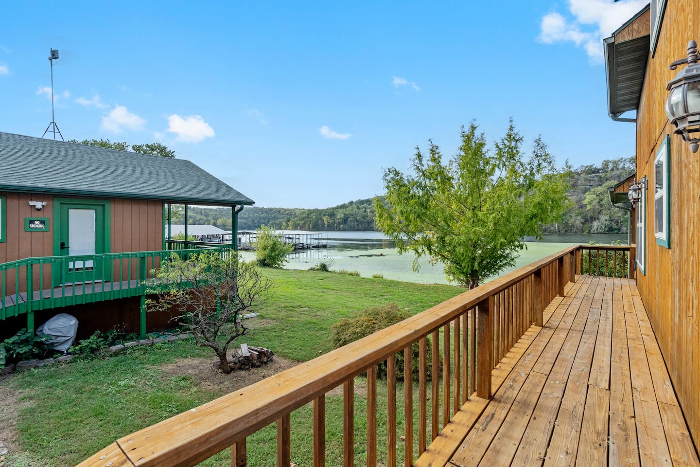 Walkway to back deck from carport