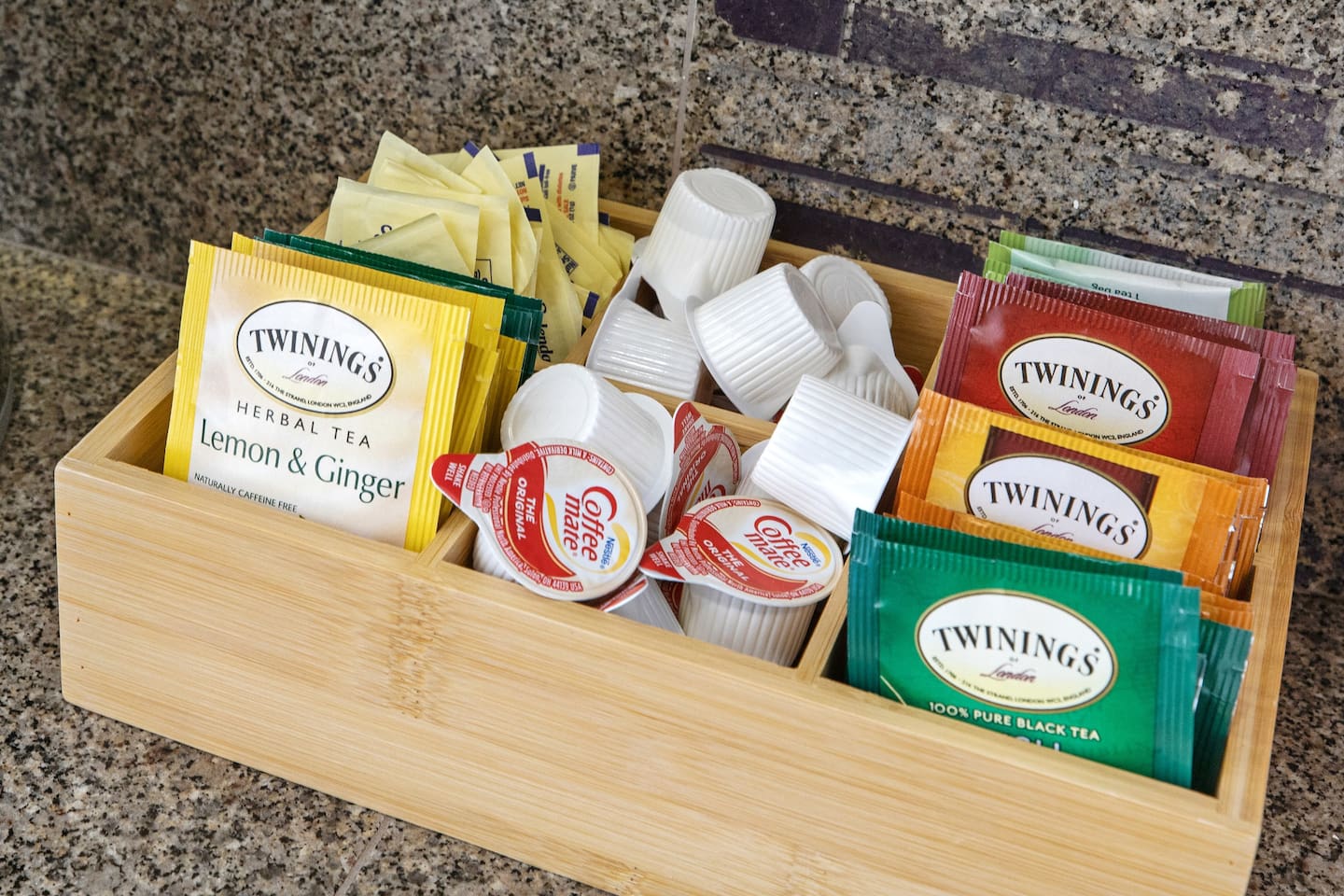 A thoughtful gesture from the host to provide a variety of teas
