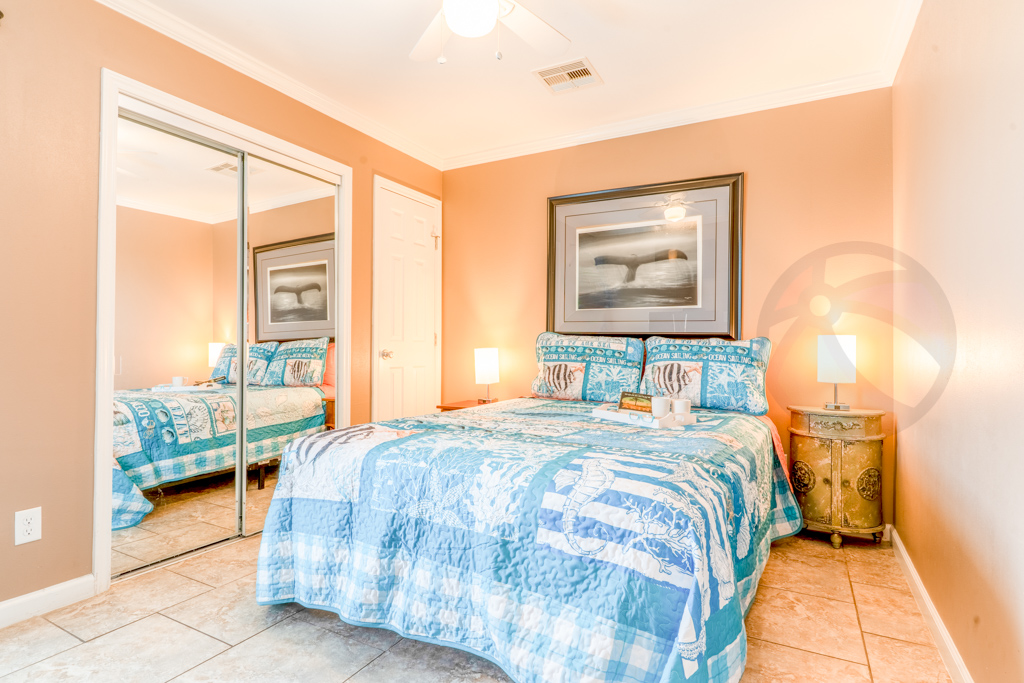 Across from which you'll find a second spacious bedroom