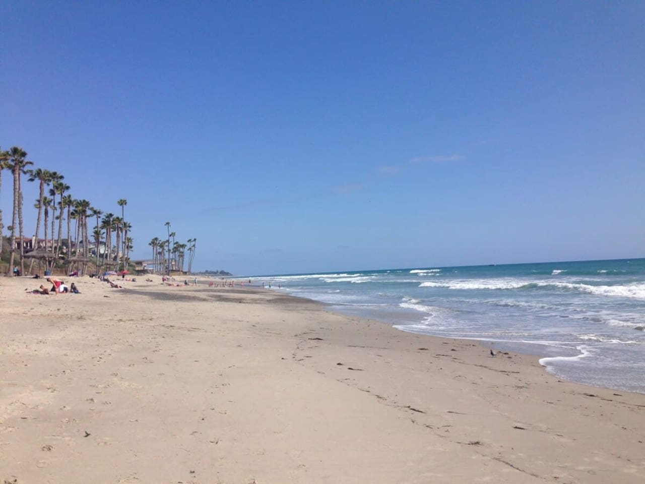 Here is a view of the San Clemente beach from the Pier. This beach is a 2-minute walk from the condo. We include a wagon, cooler, boogie boards, beach chairs, beach towels and an umbrella for your use :)