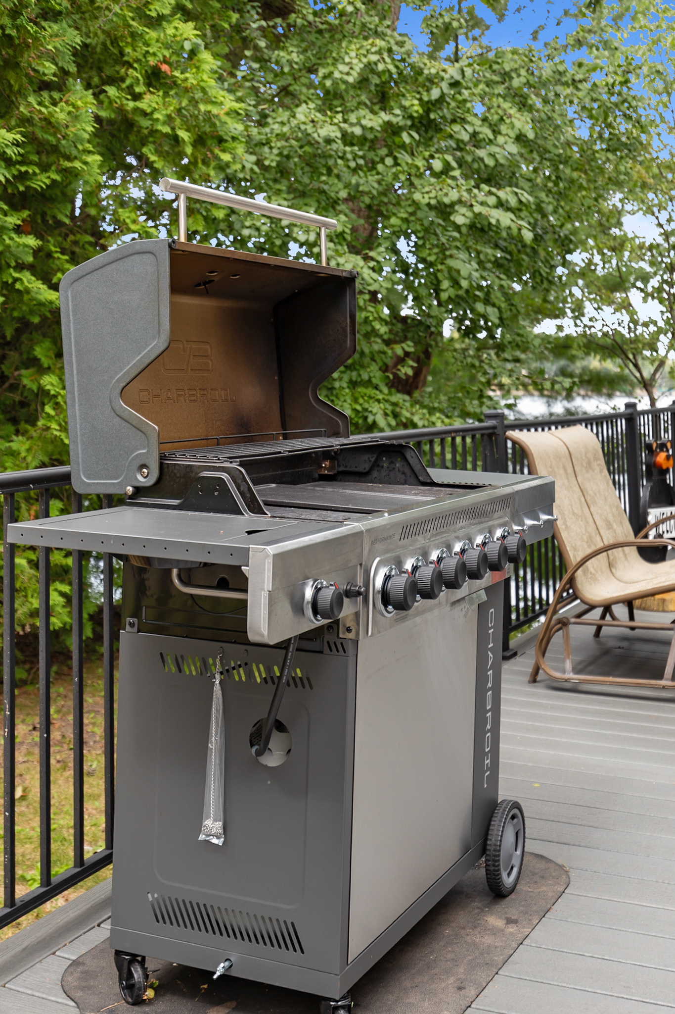 Fire up the gas grill for an easy, delicious meal enjoyed in the fresh lake air.