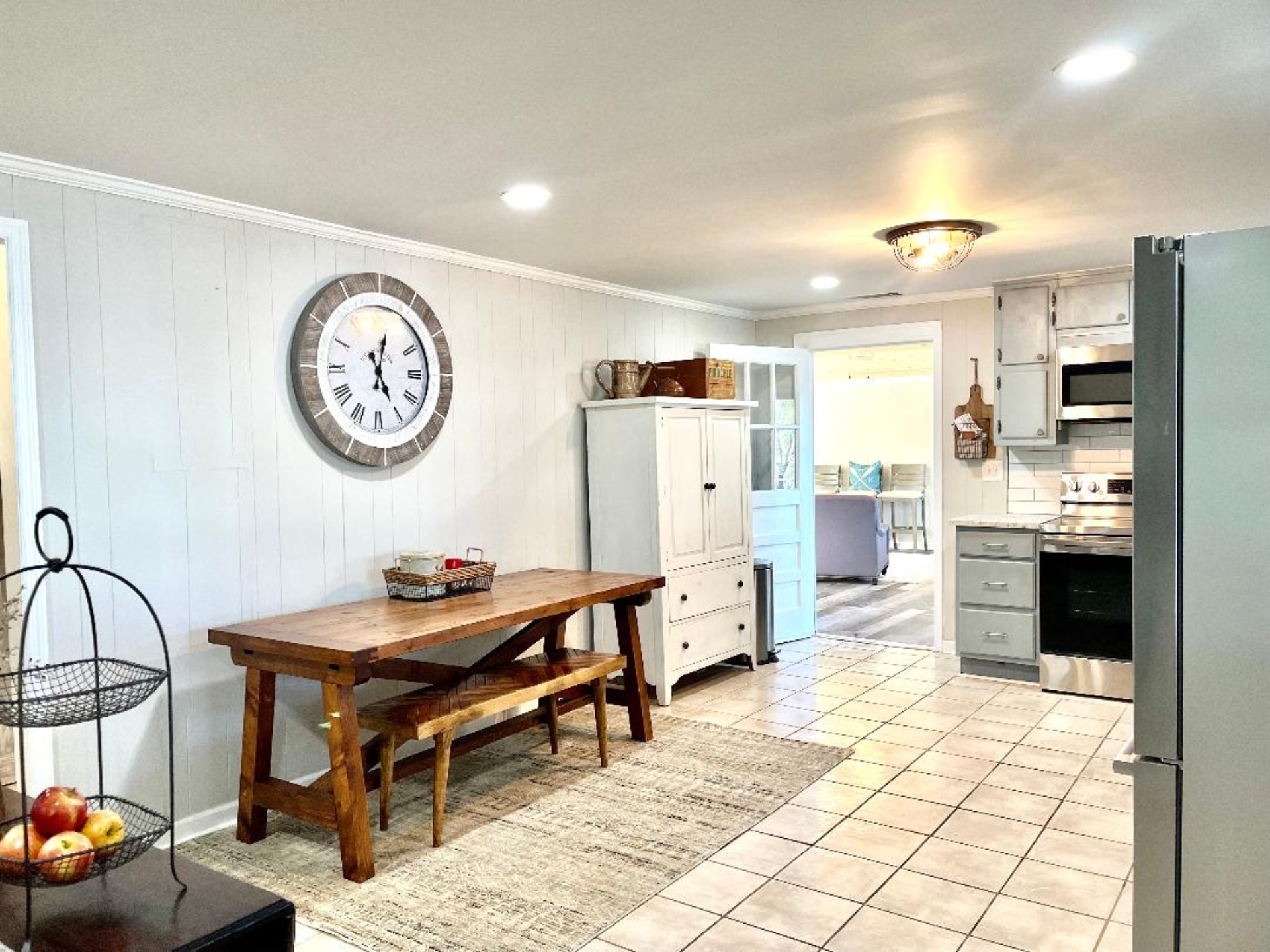 Kitchen with small dining table