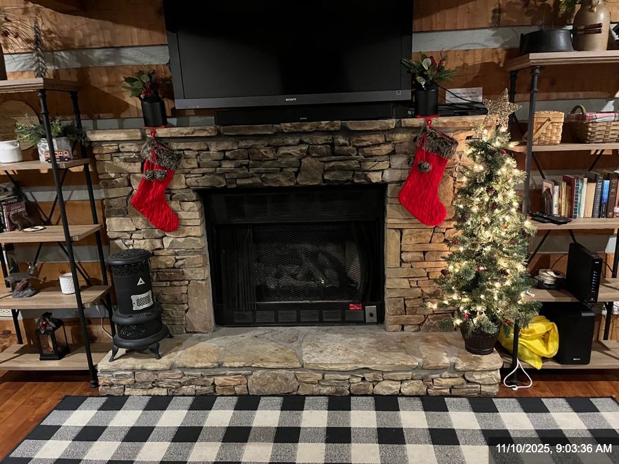 Cozy holiday vibes with our beautifully decorated Christmas tree