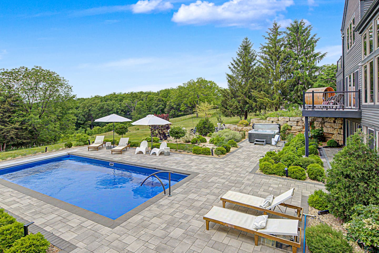 The Galena Territory's only heated private pool. Saltwater, and warm into the first week of November.