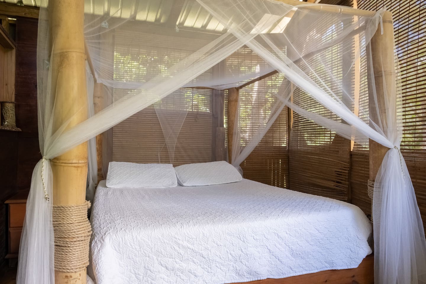 Sleep to the sounds of the coqui, birds and running creek.
