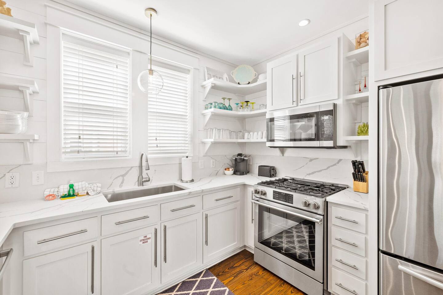 Fully stocked kitchen