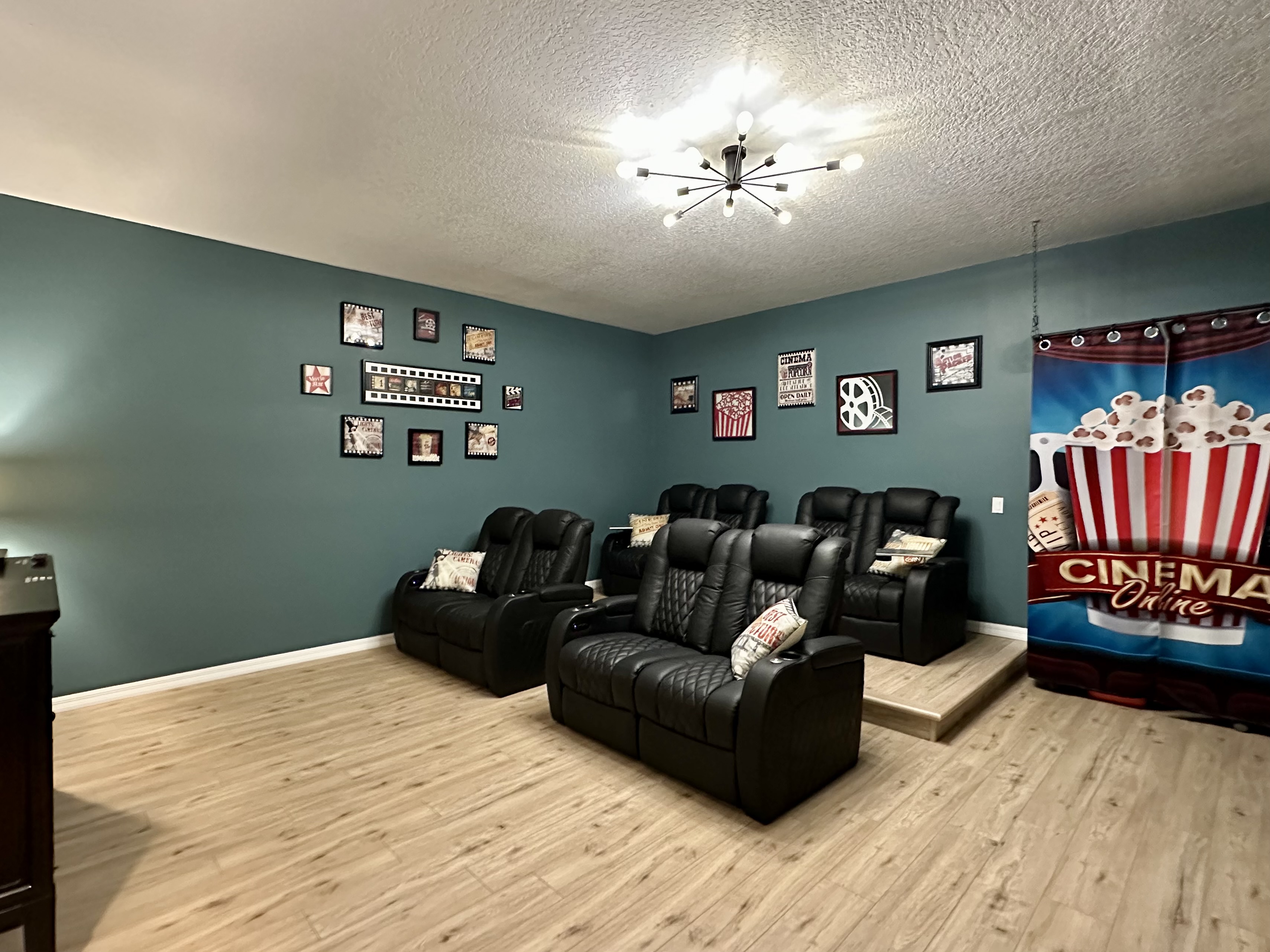 Beautifully Remodeled Theater Room
