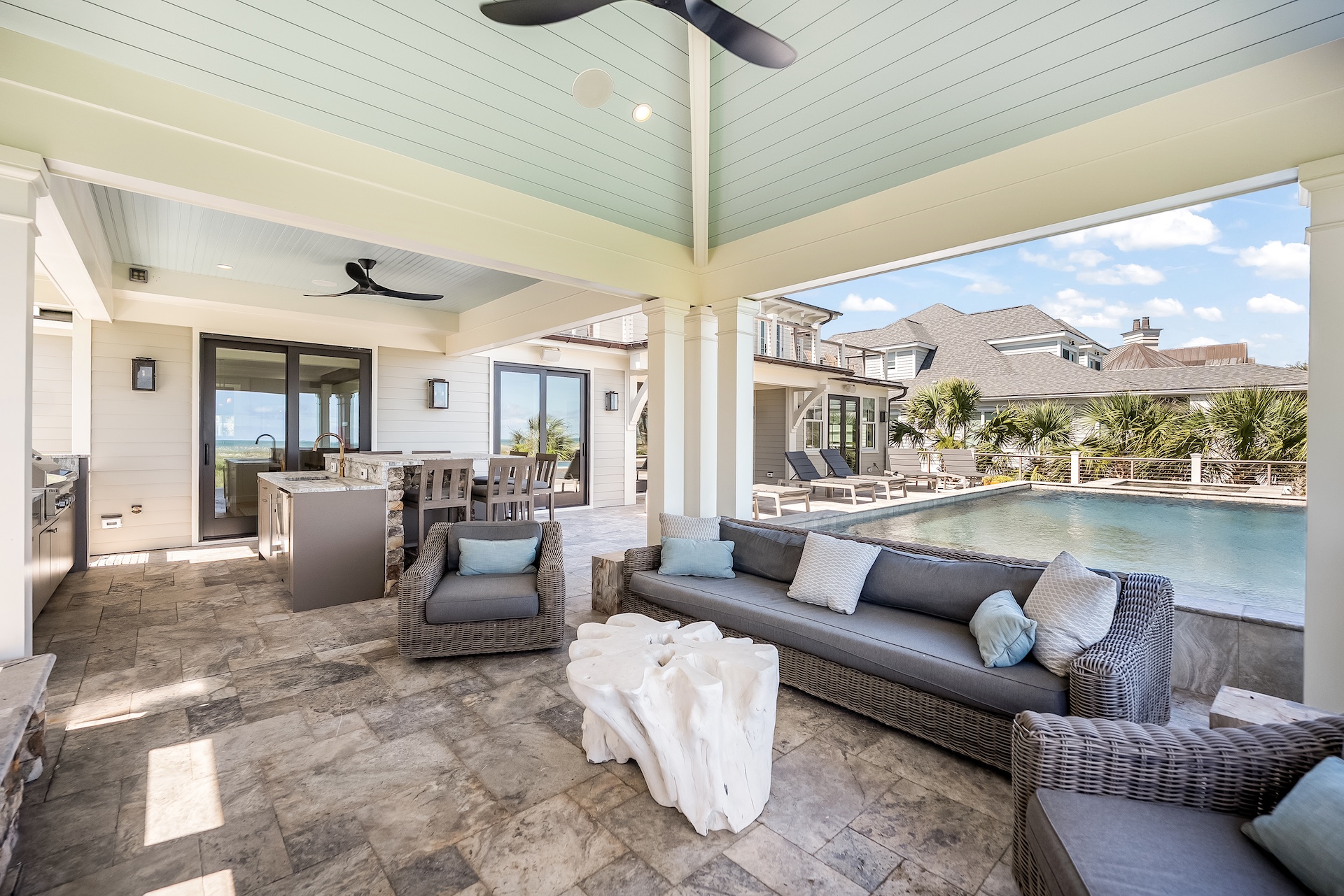 back deck lounge area | Beach Shelter | 3708 Palm Blvd | Isle of Palms, SC | IOP Escapes