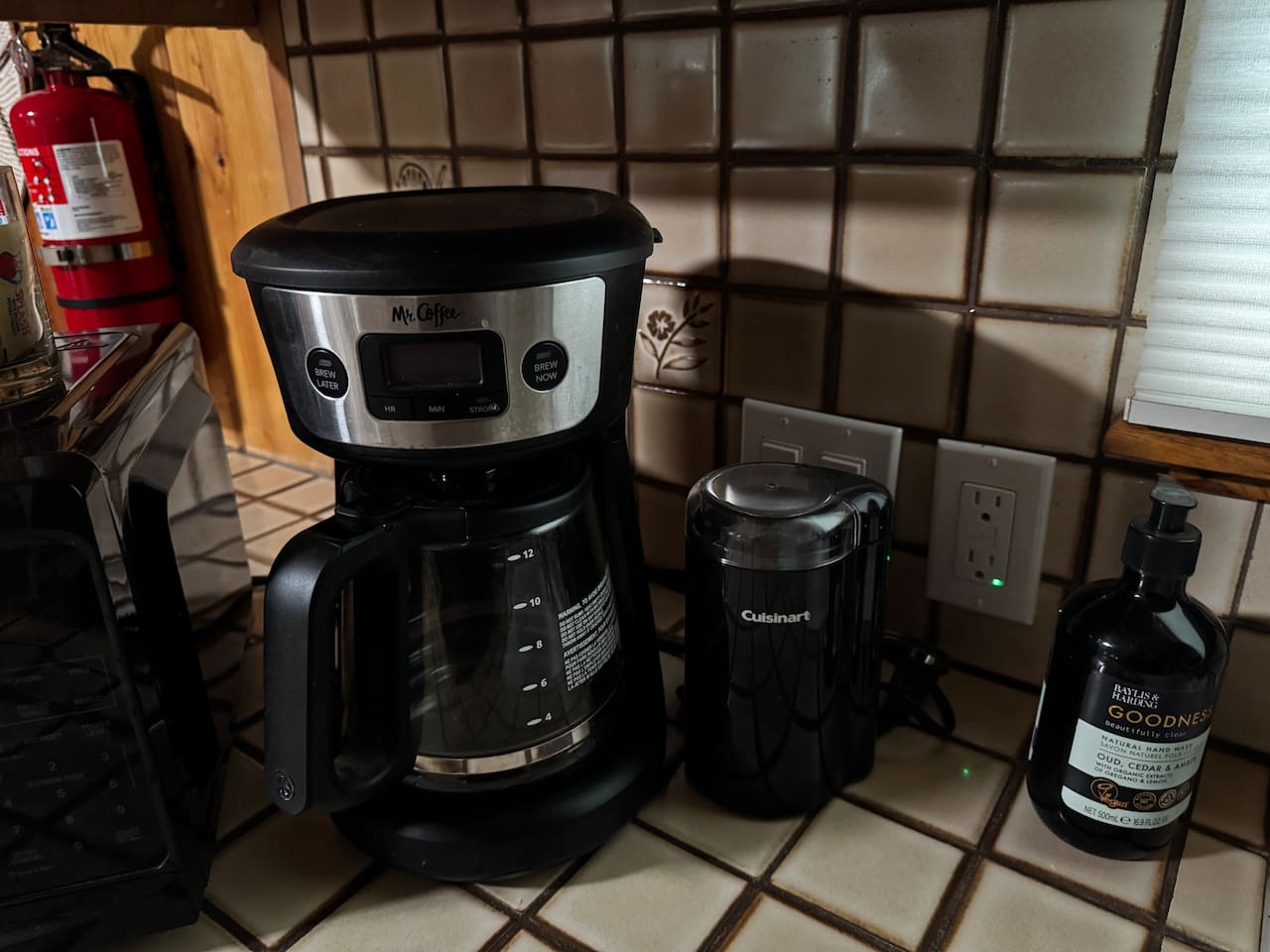 Coffee pot and grinder for when you brew for a crowd.