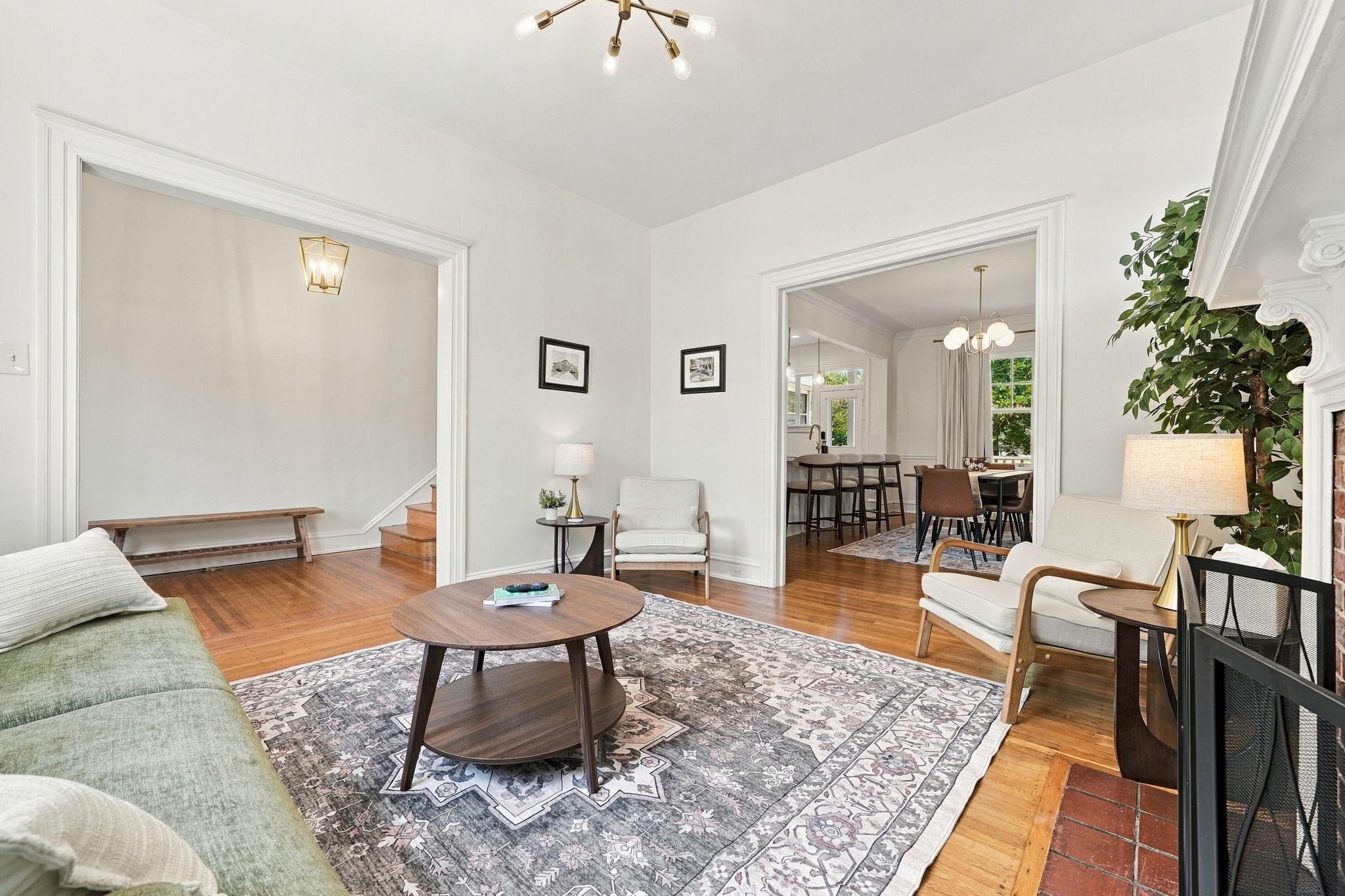 Living Room: Bright space with stylish decor, perfect for relaxation and socializing!