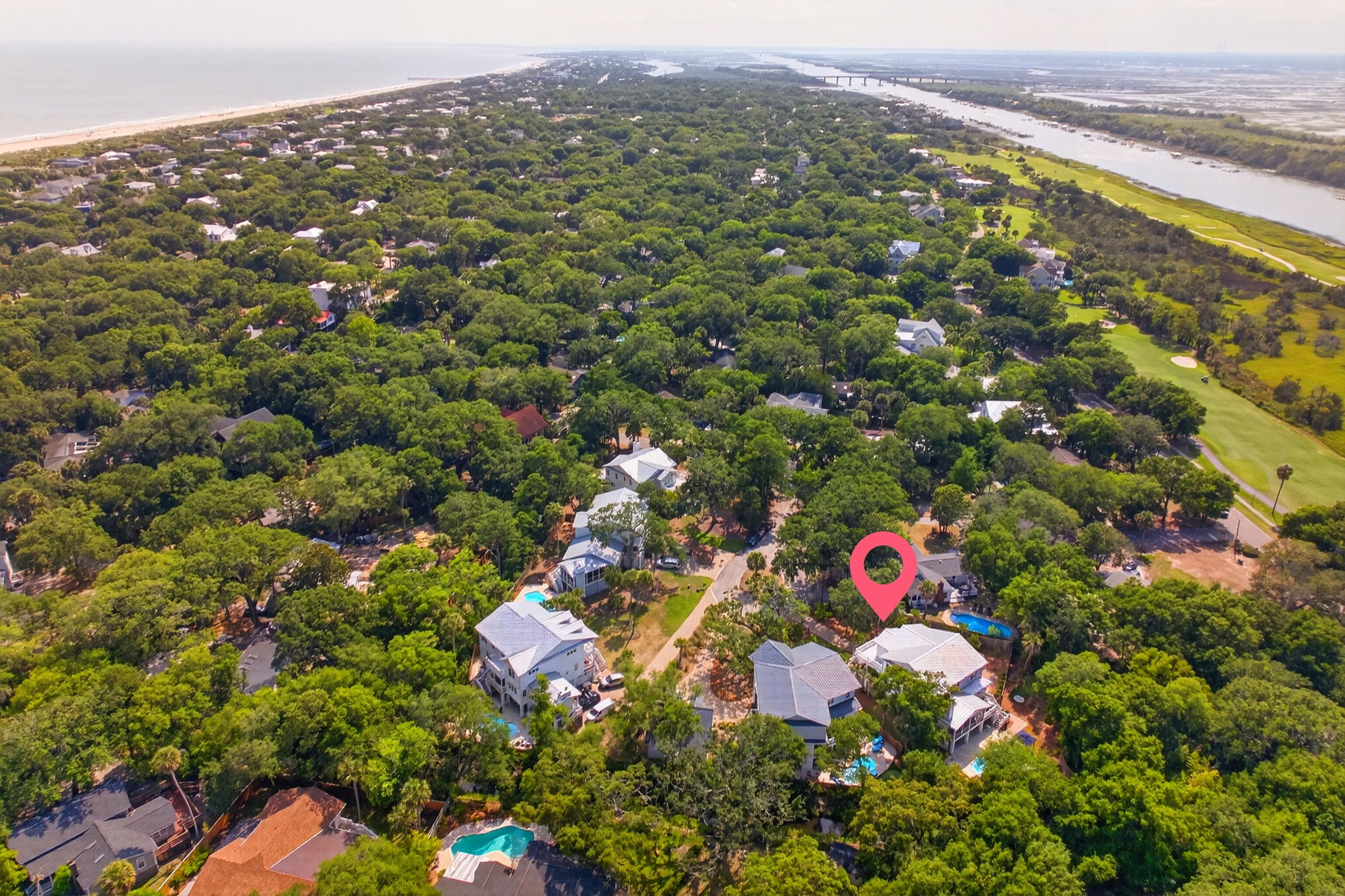Location on Island | Driftwood Dreams | 105 Forest Trail | Isle of Palms, SC | IOP Escapes