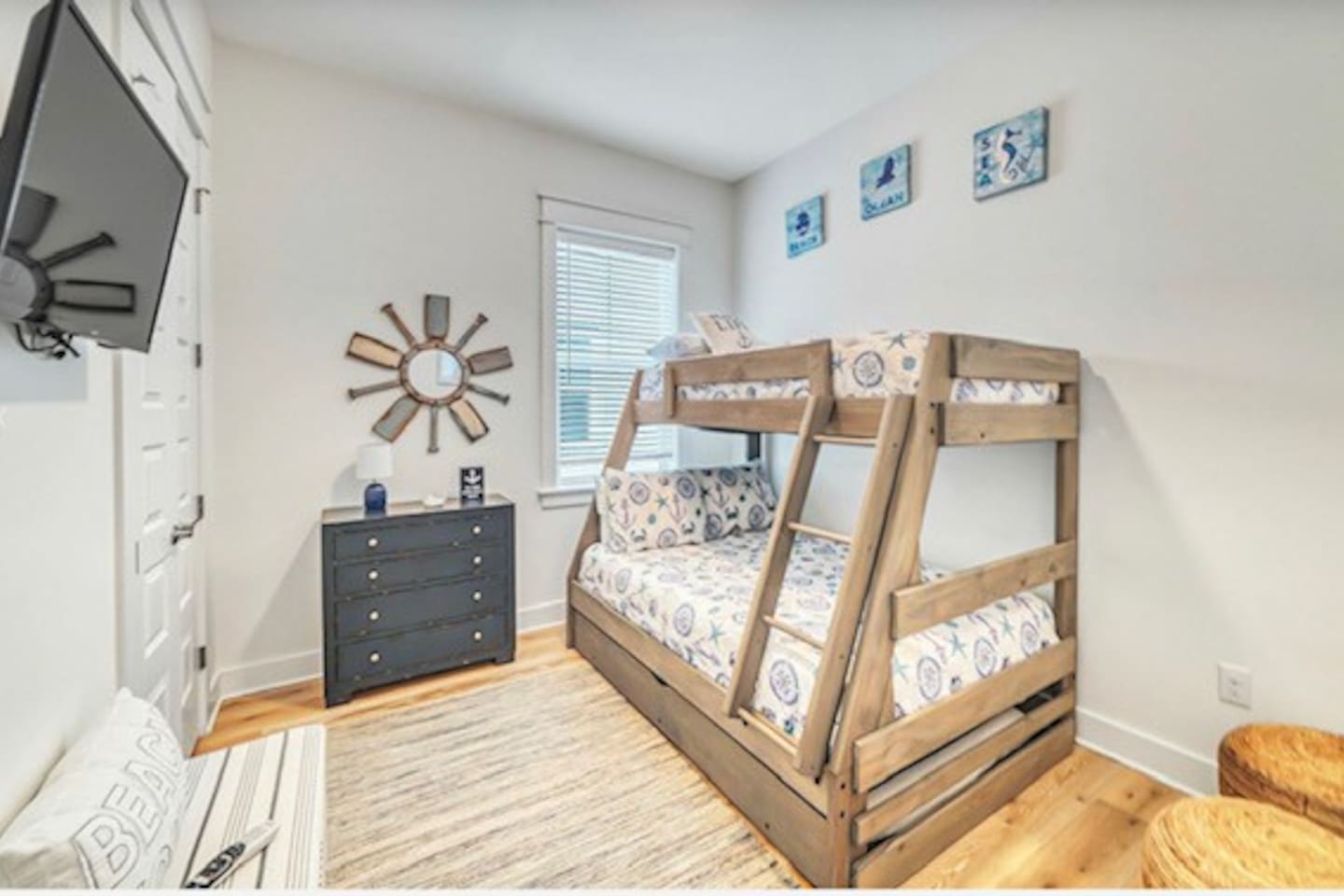 Third bedroom bunk with two twins and full
