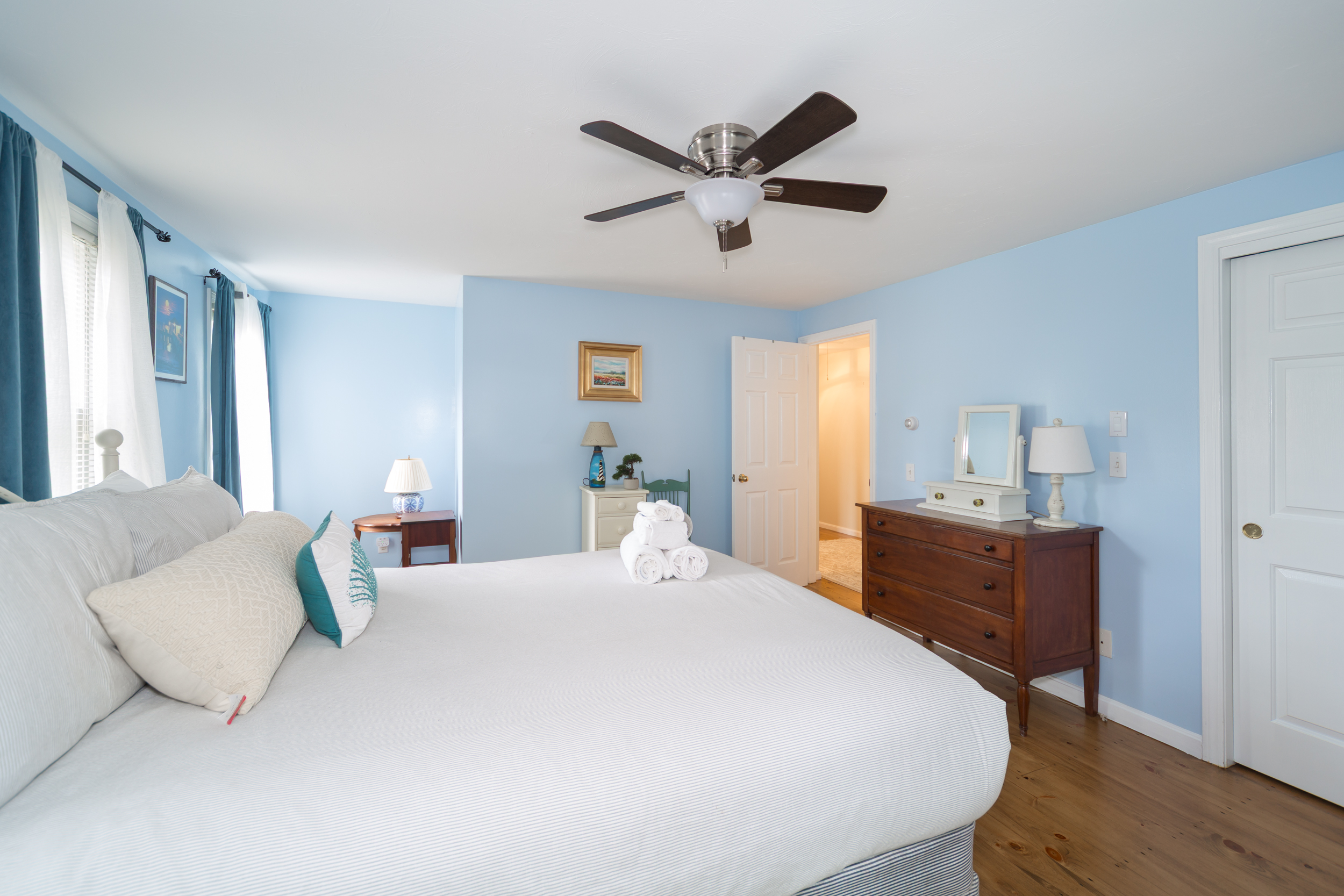 Comfortable queen bedroom on the second floor
