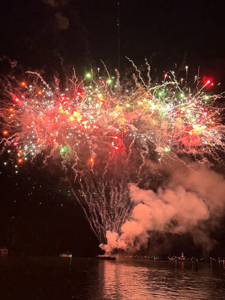 Celebrating July 4th at Rumbling Bald 