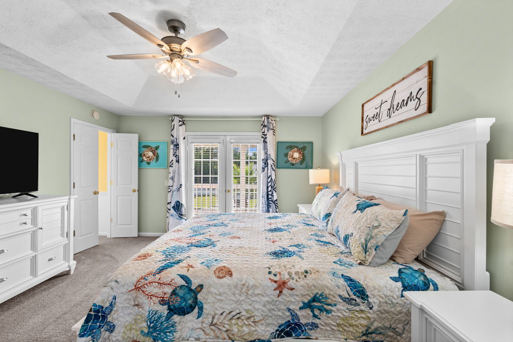 Upstairs Sea Turtle Master Suite with Private Balcony