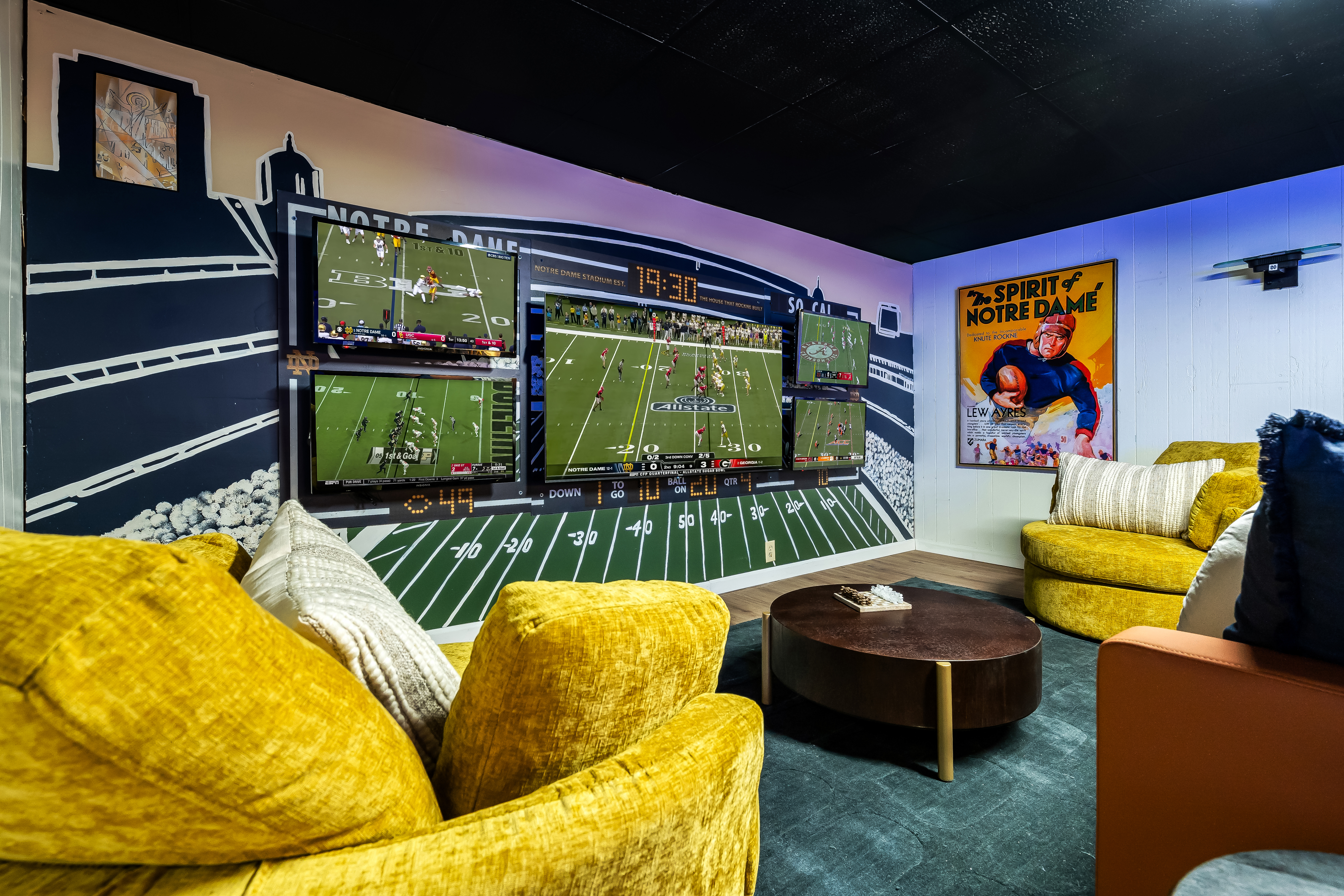 Rockne 2.0 jumbotron media room