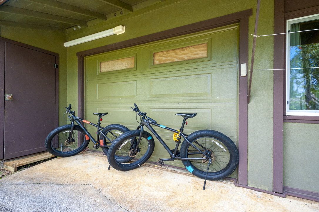 Bicycles to get around on...Entrance is to your right