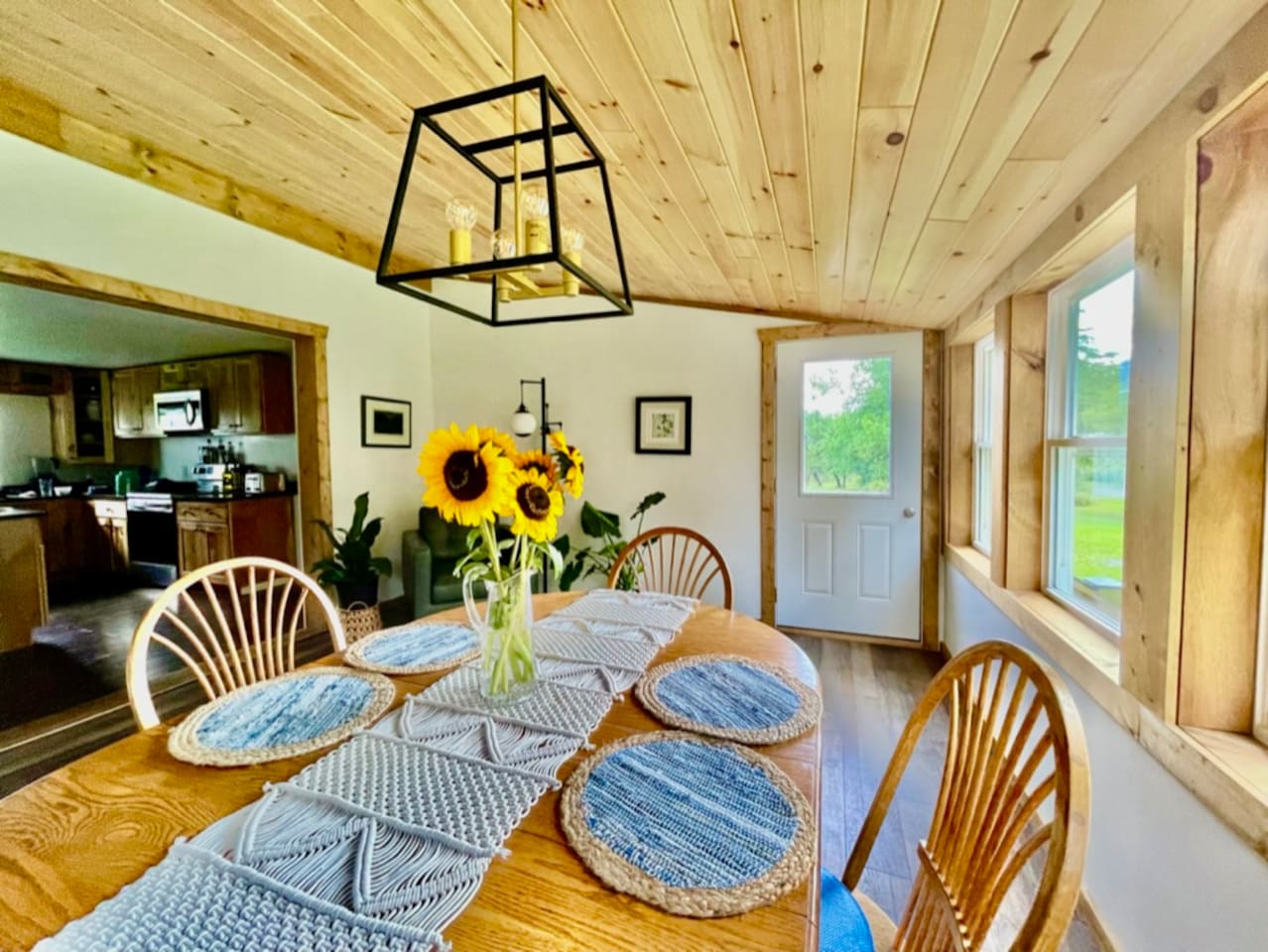 Sun-filled dining room.