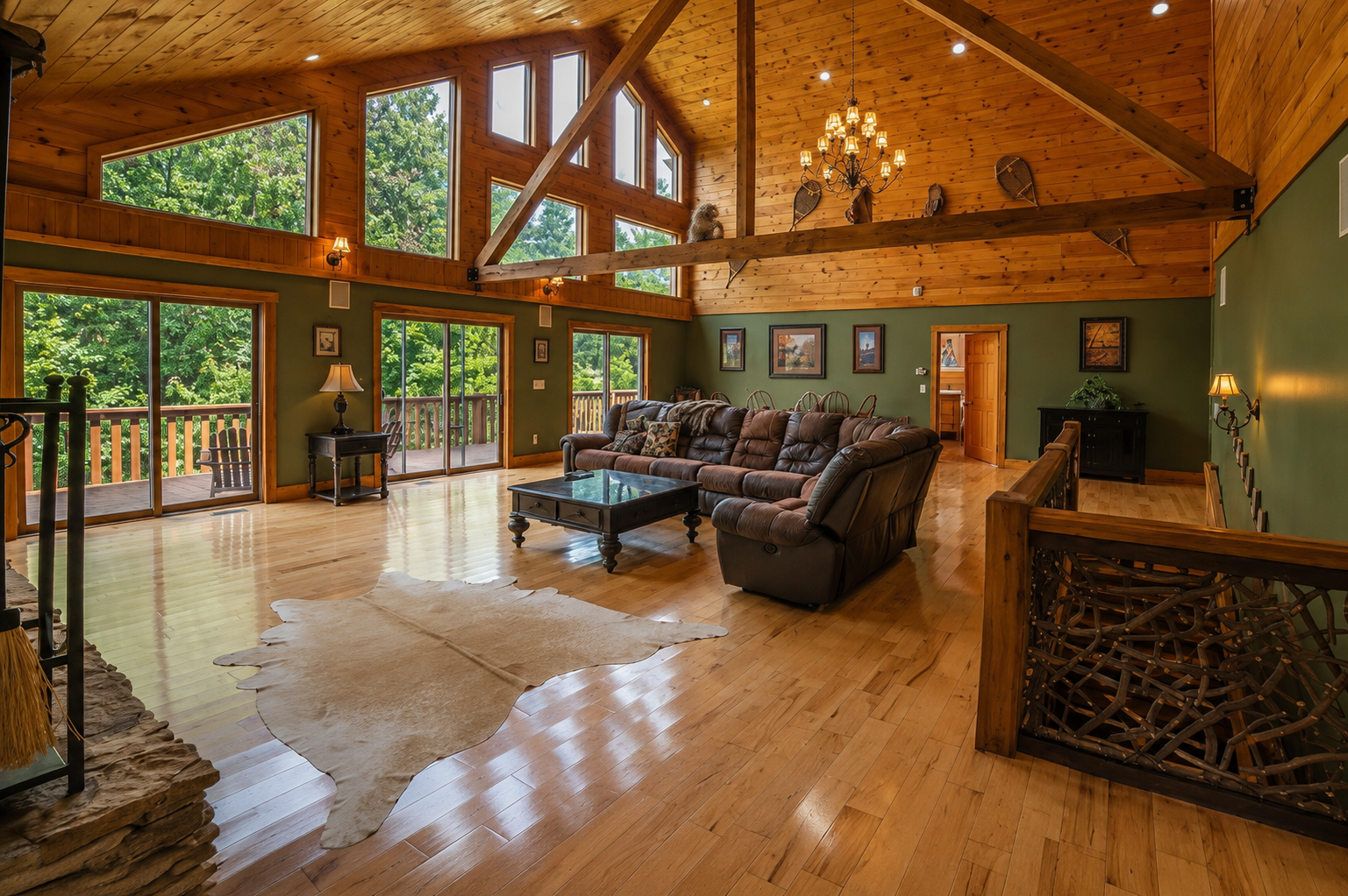 Rustic Cabin Lodge Living Room