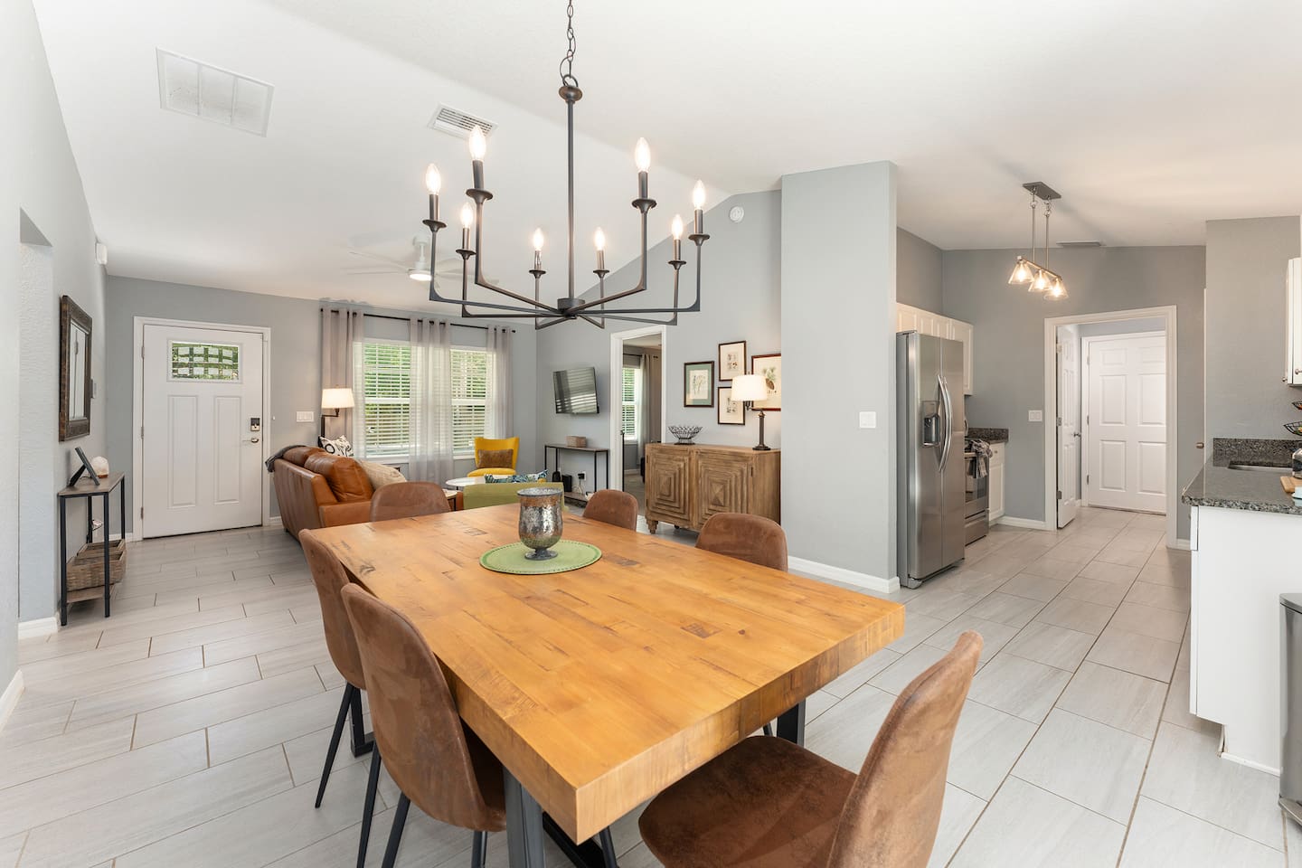 Dining table with seating for 6