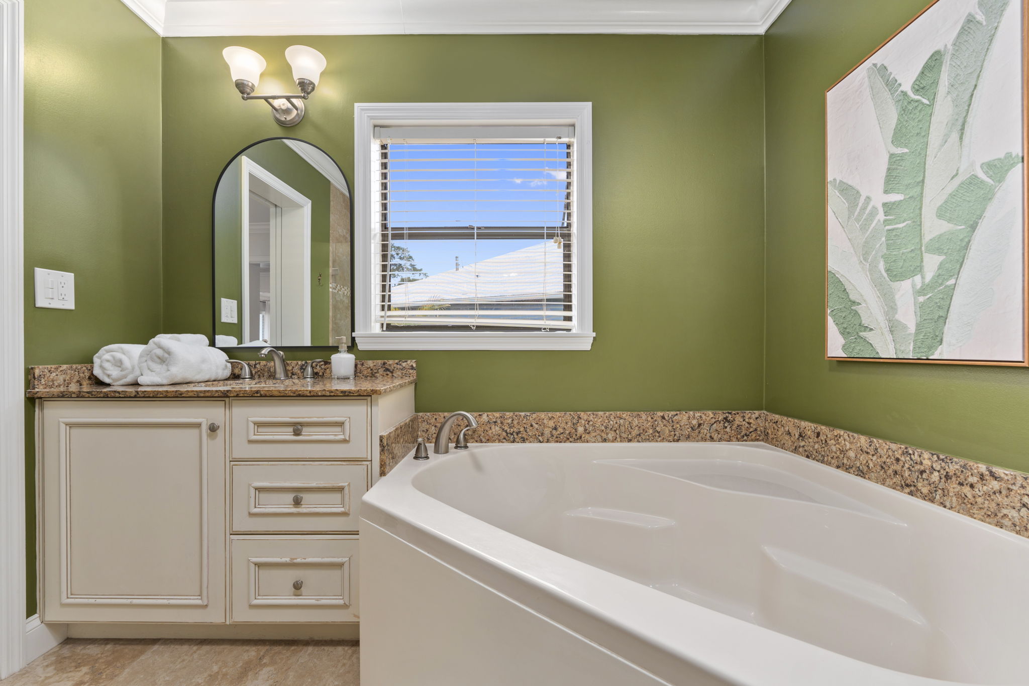 Soaking Tub in Master Bathroom