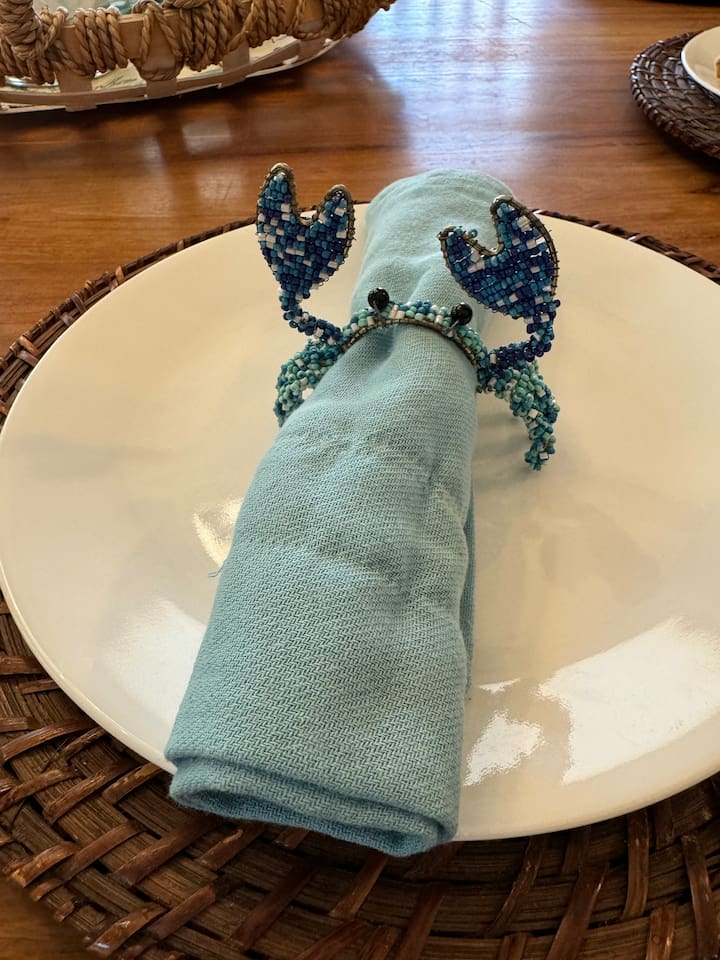 Dining table with seating for eight