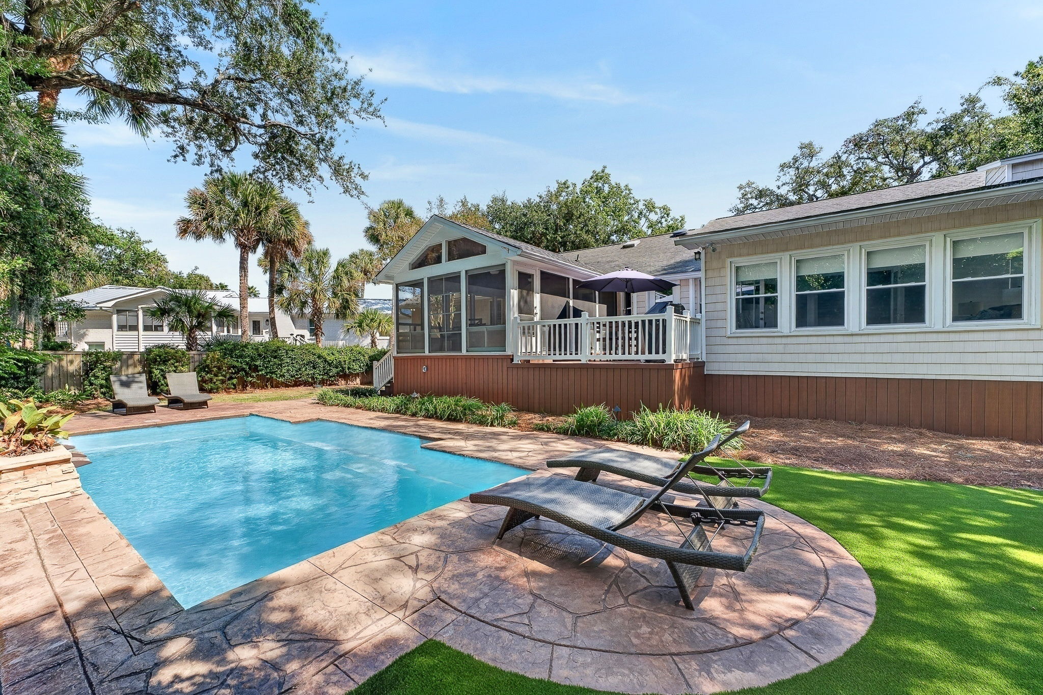 Private pool | IOP Poolside Paradise | 112 Sparrow Drive | Isle of Palms, SC | IOP Escapes