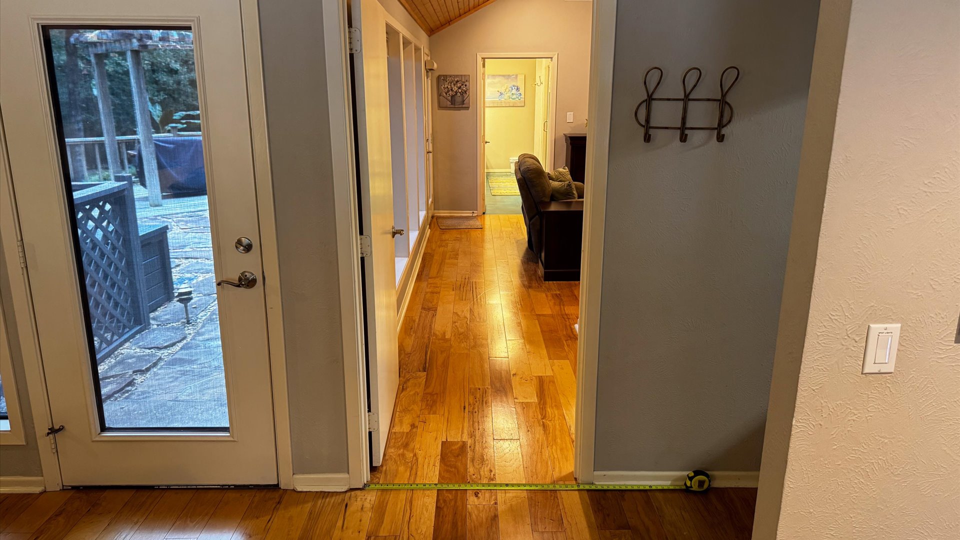 From Living Room looking into King Suite 1. 