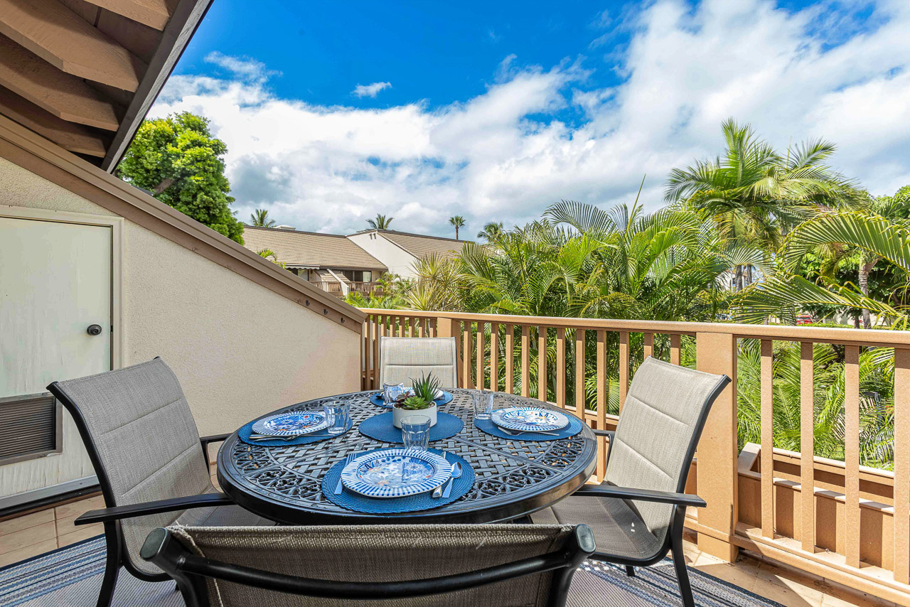 Lush tropical garden views from private lanai