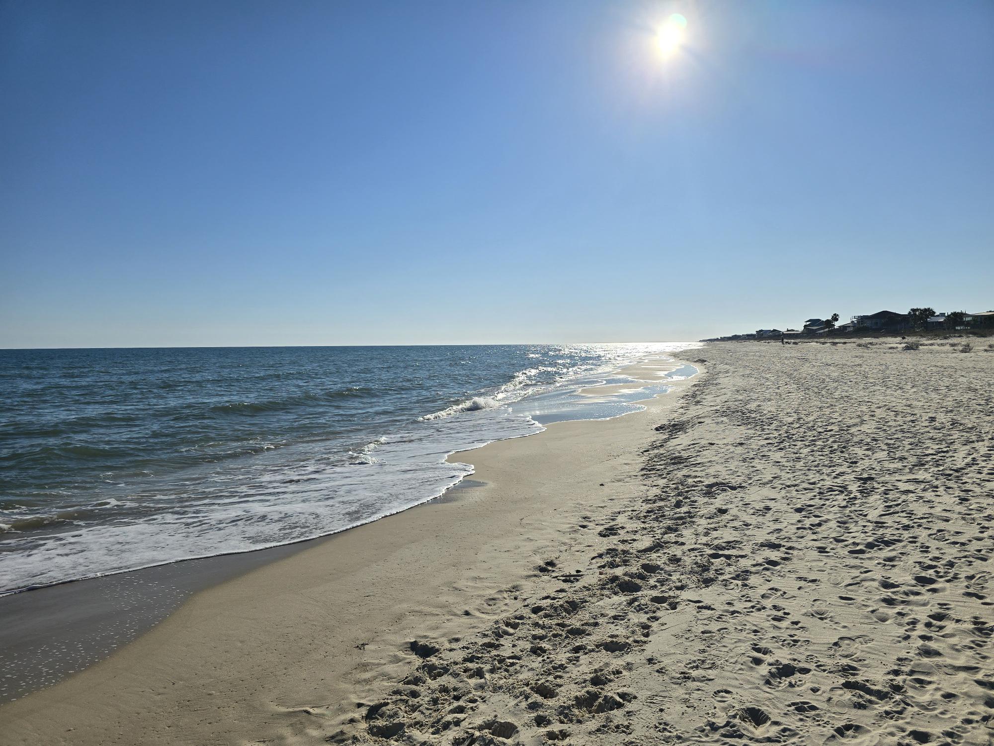 St. George Island Beach, just two short blocks form the St. George Island Cottage