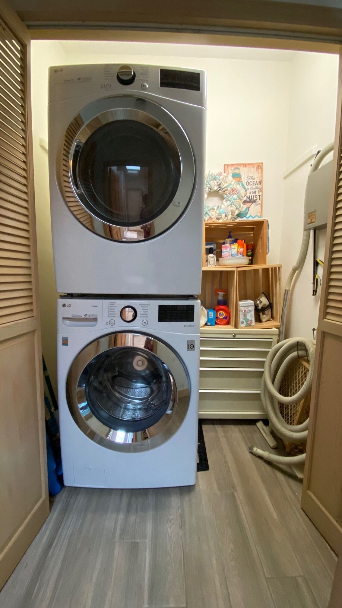 Full-size washer and dryer for your use - conveniently across from hall bath
