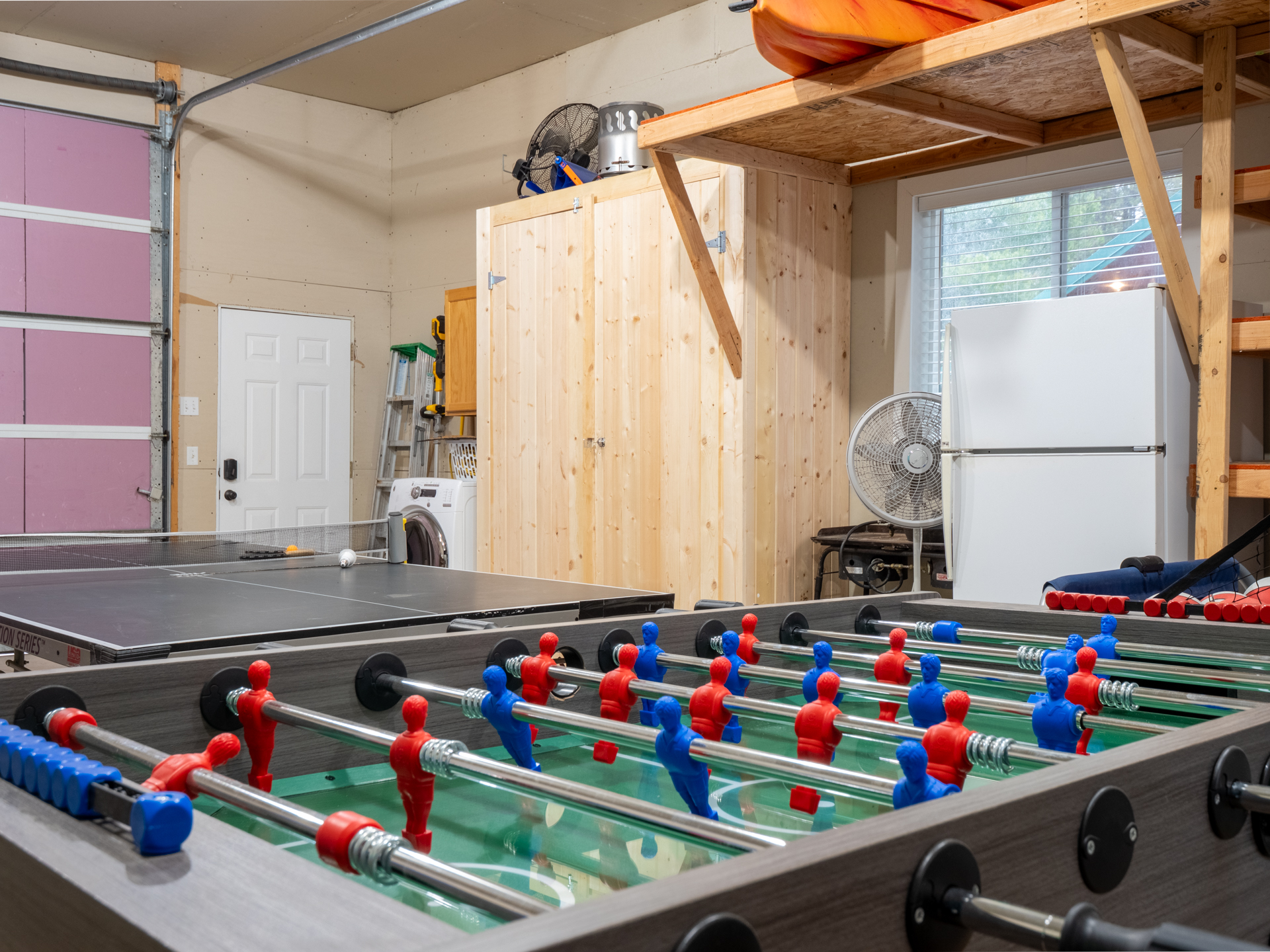 Foosball and Ping Pong in Garage (add on)