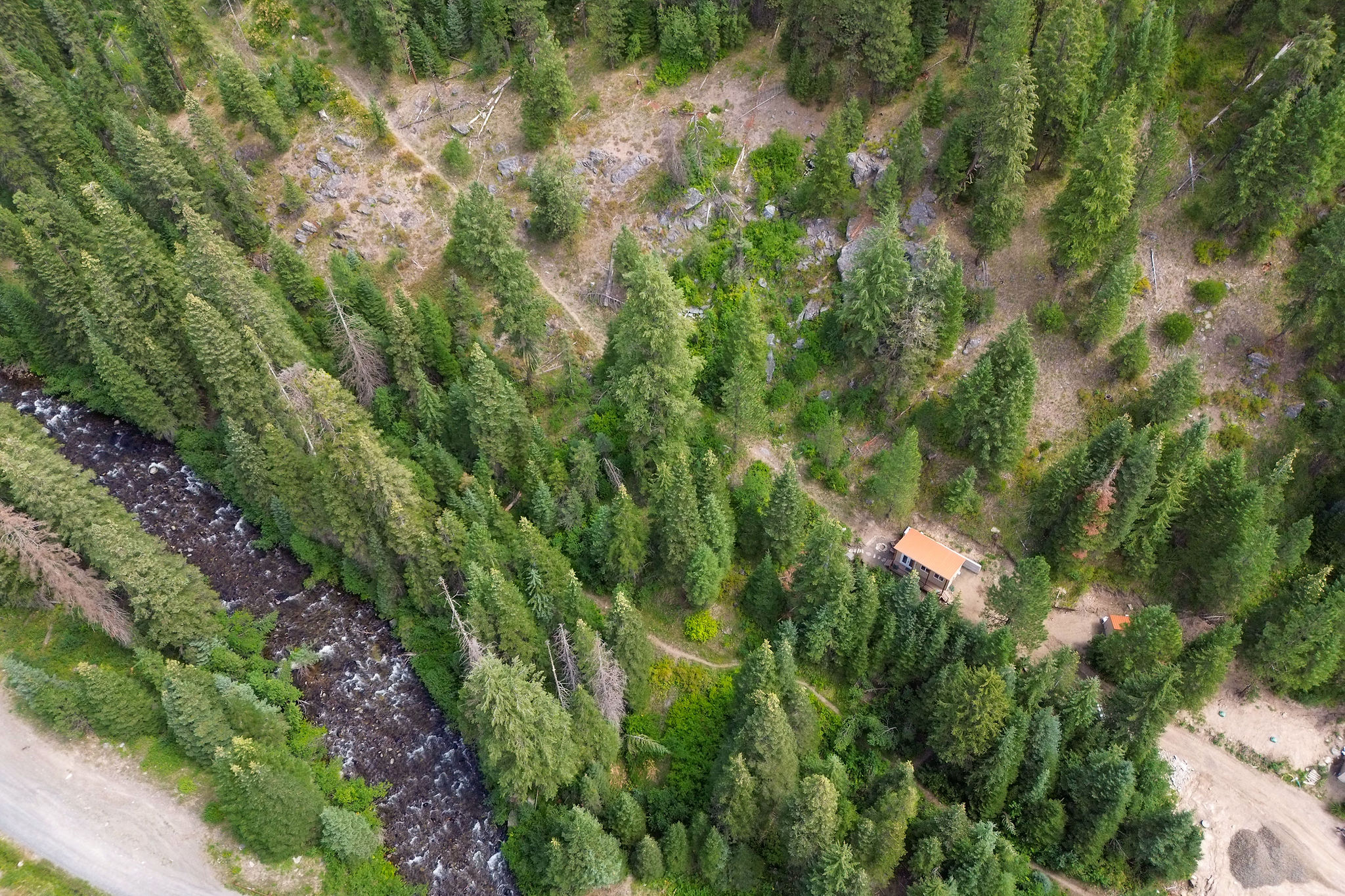 Goose Creek runs along the Eastern border of the property