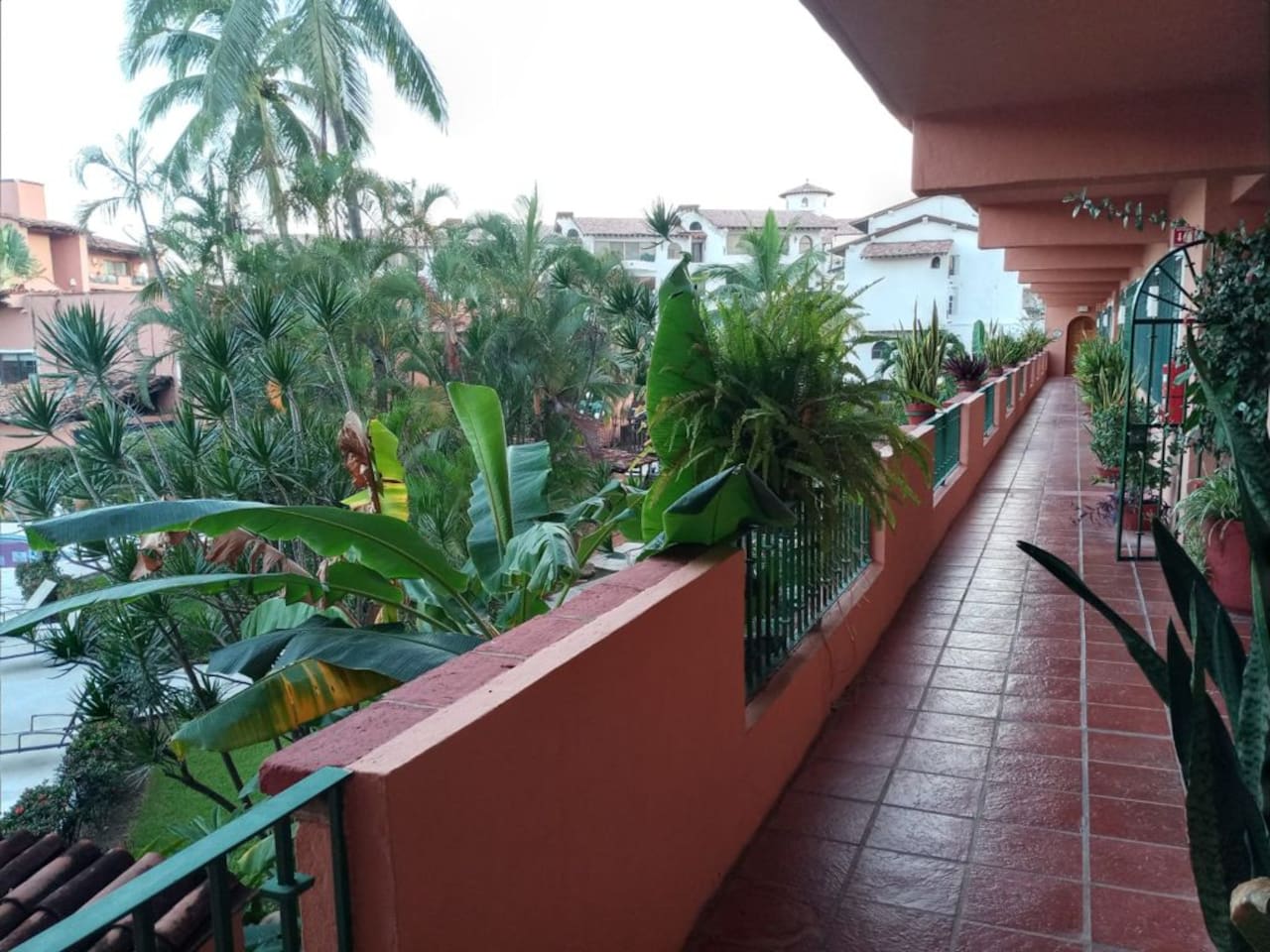 Walkway to the condo
