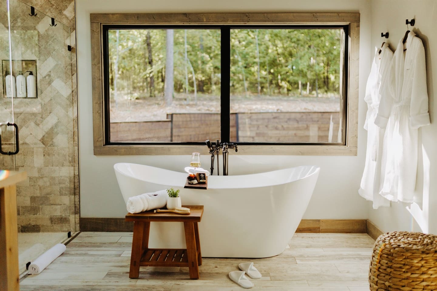 The deep, soak-in tubs will melt your stress away!