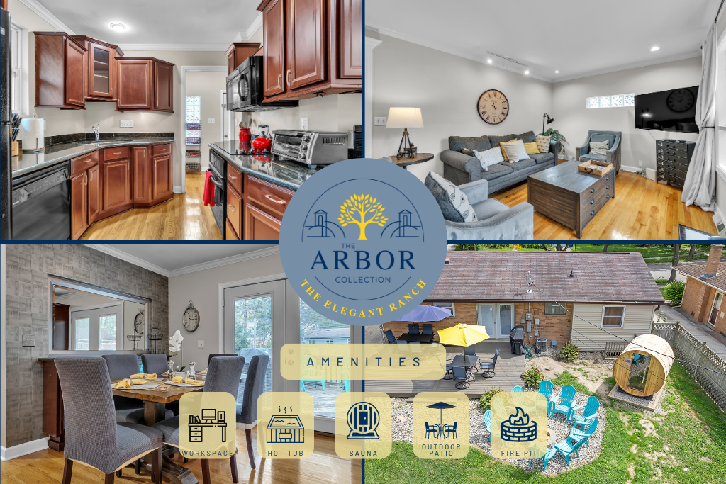 Welcome to the gorgeous 4BR oasis, a dream vacation destination in the tranquil suburban area of Ann Arbor.