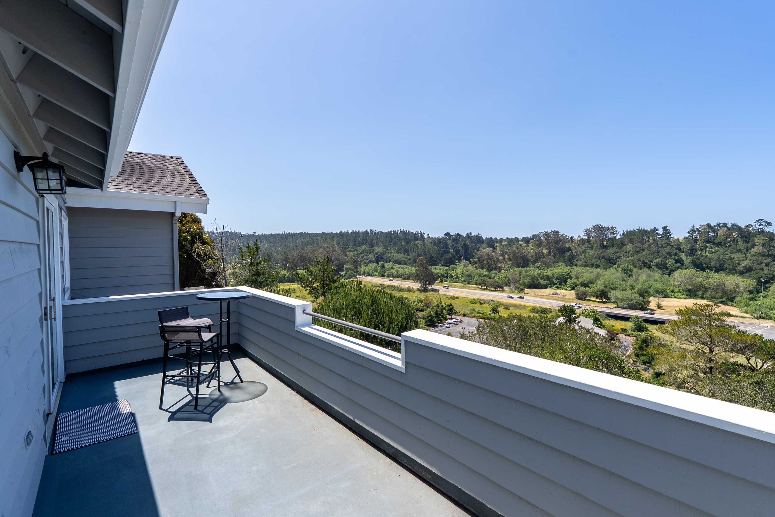 Deck off the primary ensuite for views of the hills of Cambria!
