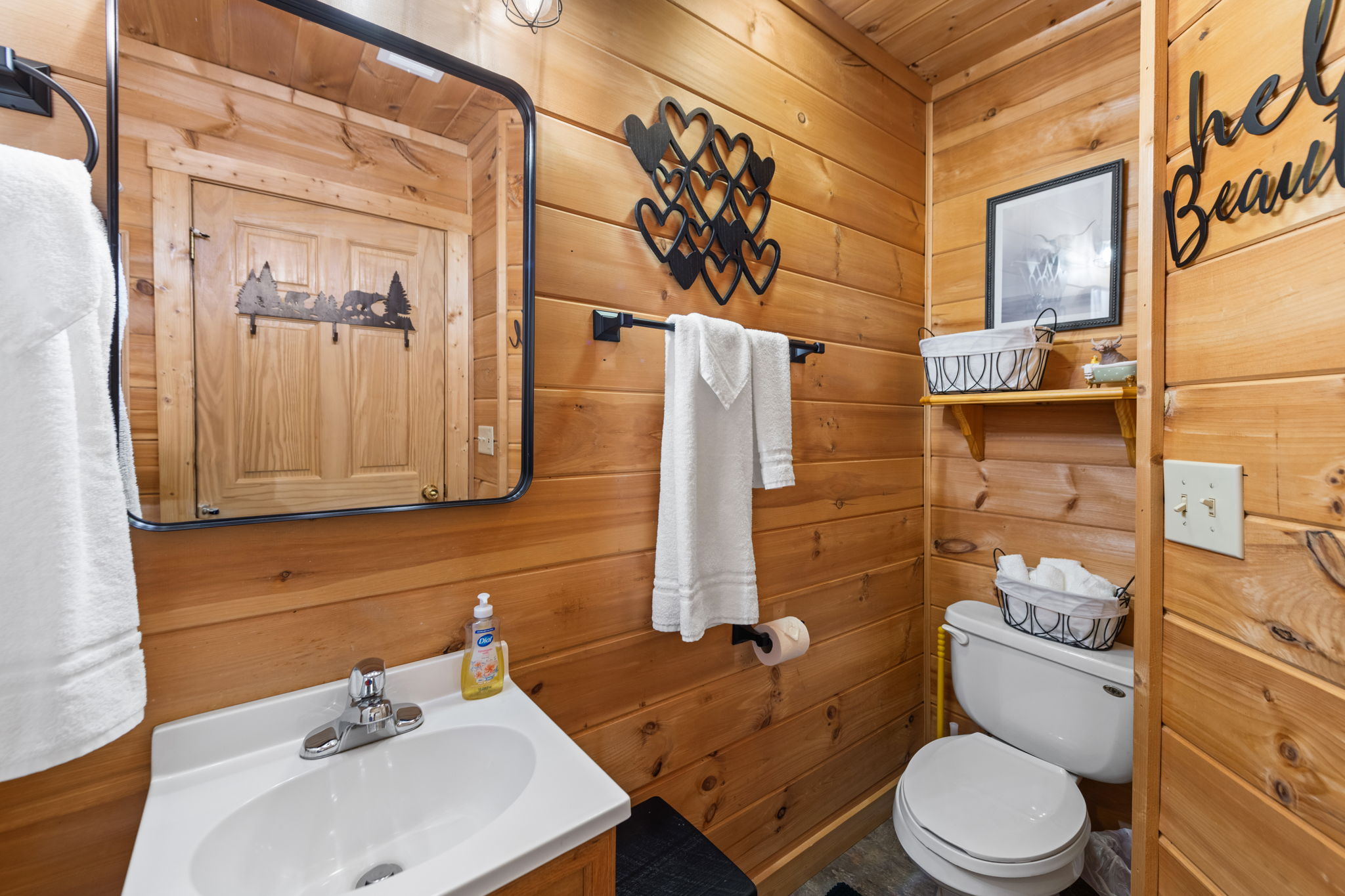 Another full bathroom for guests to use.