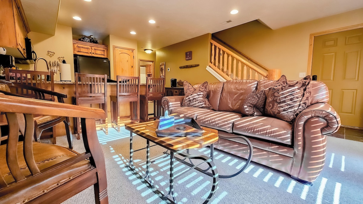 Adjacent to the living room, find access to the upstairs bedroom, seamlessly extending the comfort and convenience of your stay.