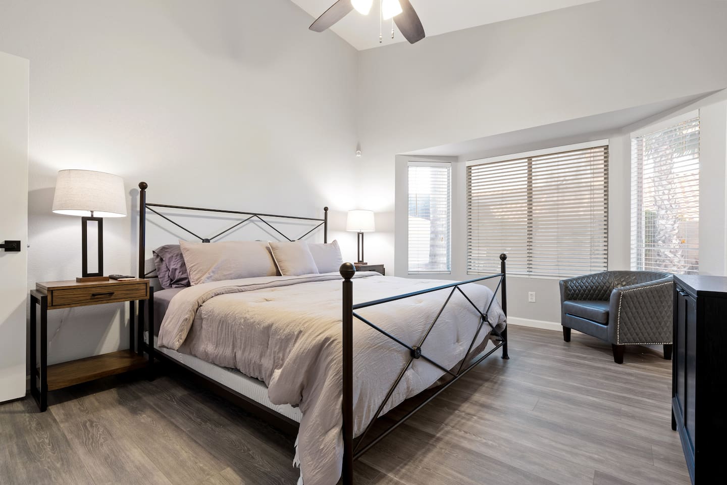 Our main bedroom feature a spacious, comfortable King bed.