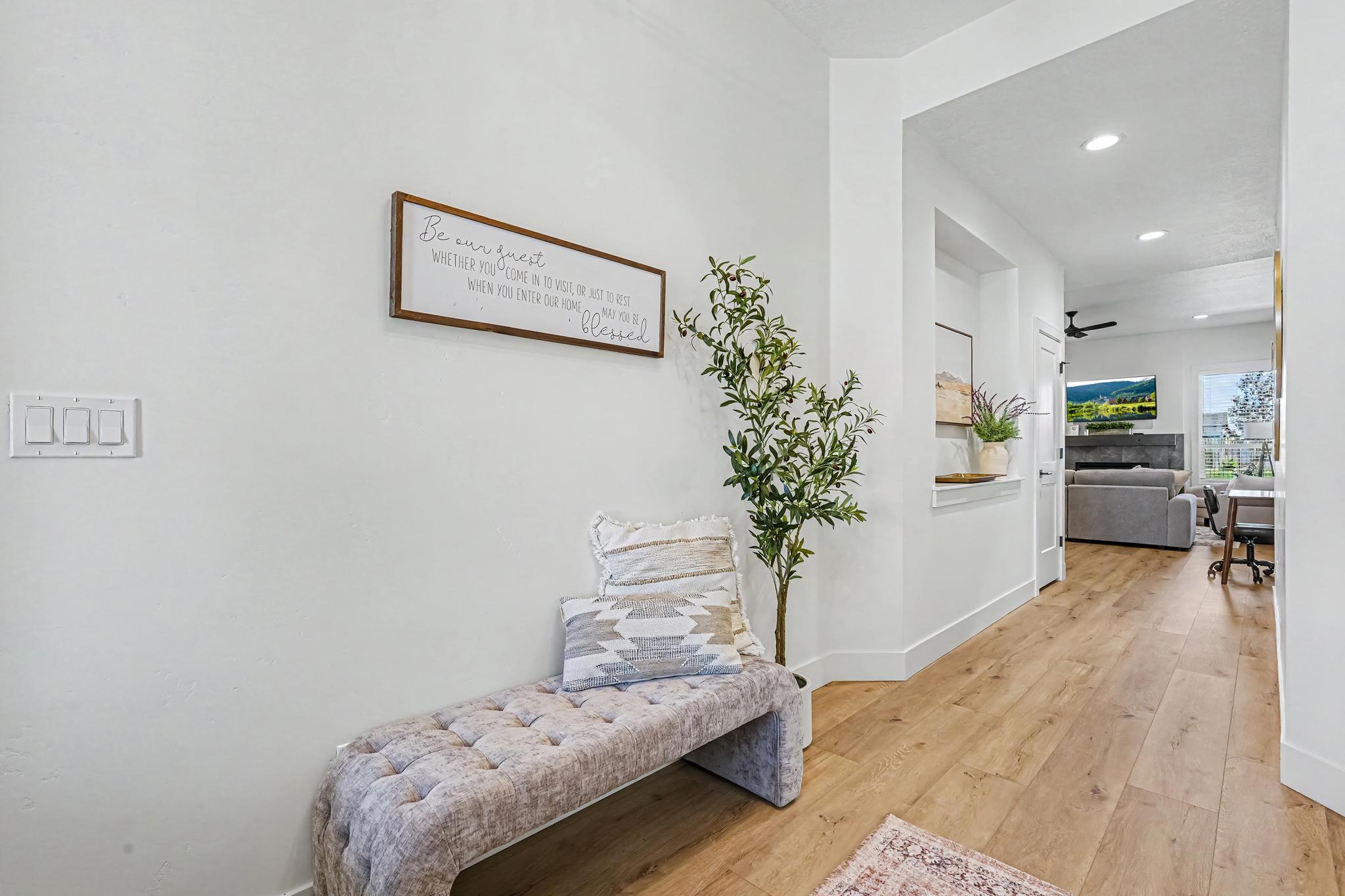 Enjoy a wide front entrance with an easy walk-in entry.