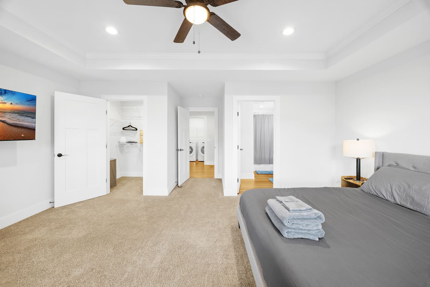 Enjoy the convenience of a walk-in closet and direct access to your private ensuite bathroom. This layout blends elegance with everyday practicality.