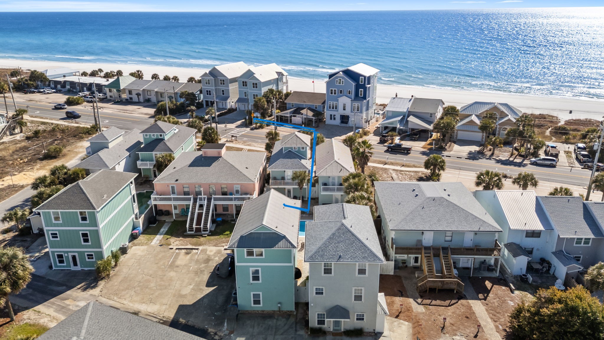 Beach Access is directly across the street from the houses!