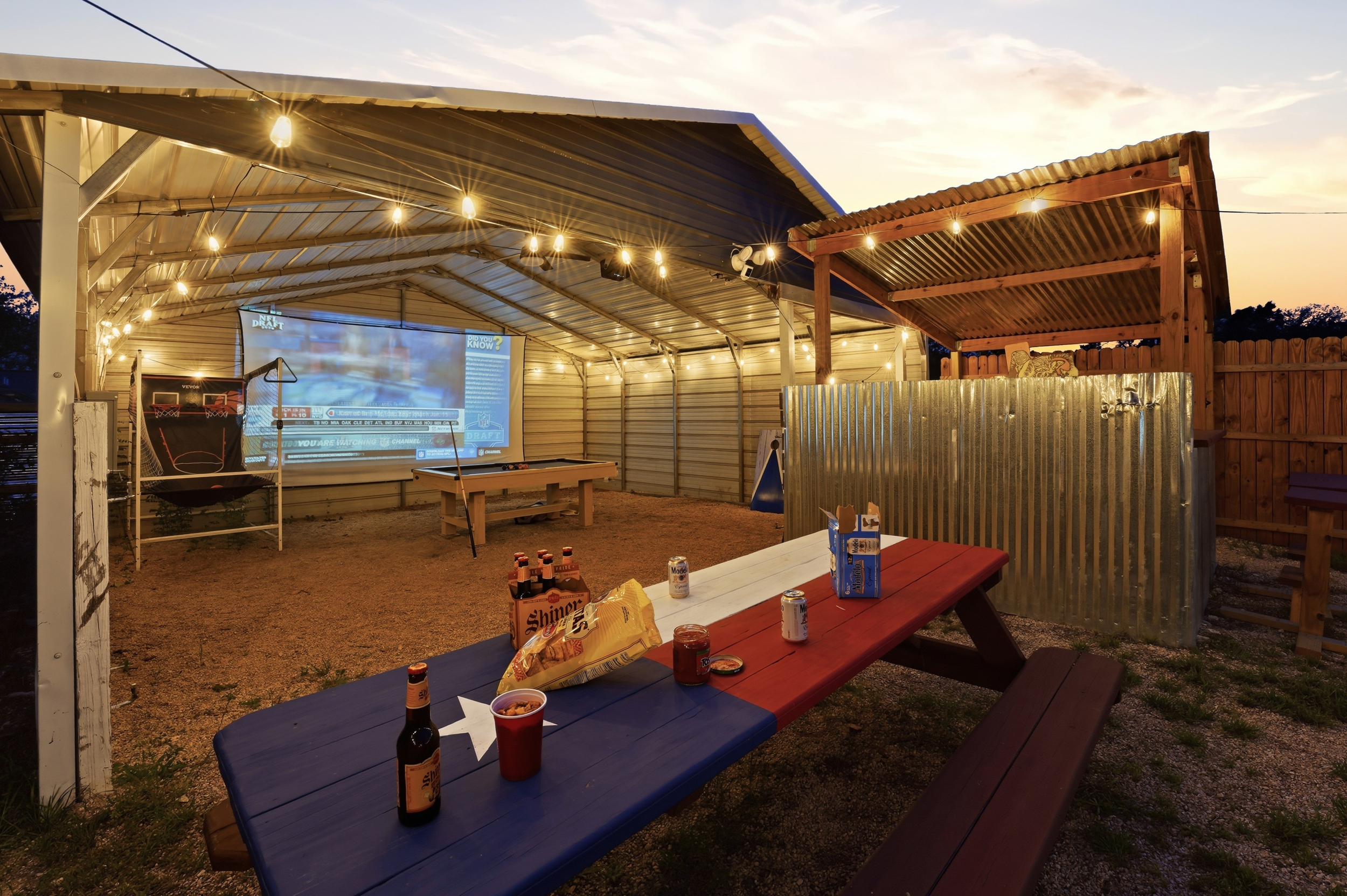 Your private game barn — movies, games, and space to hang out together