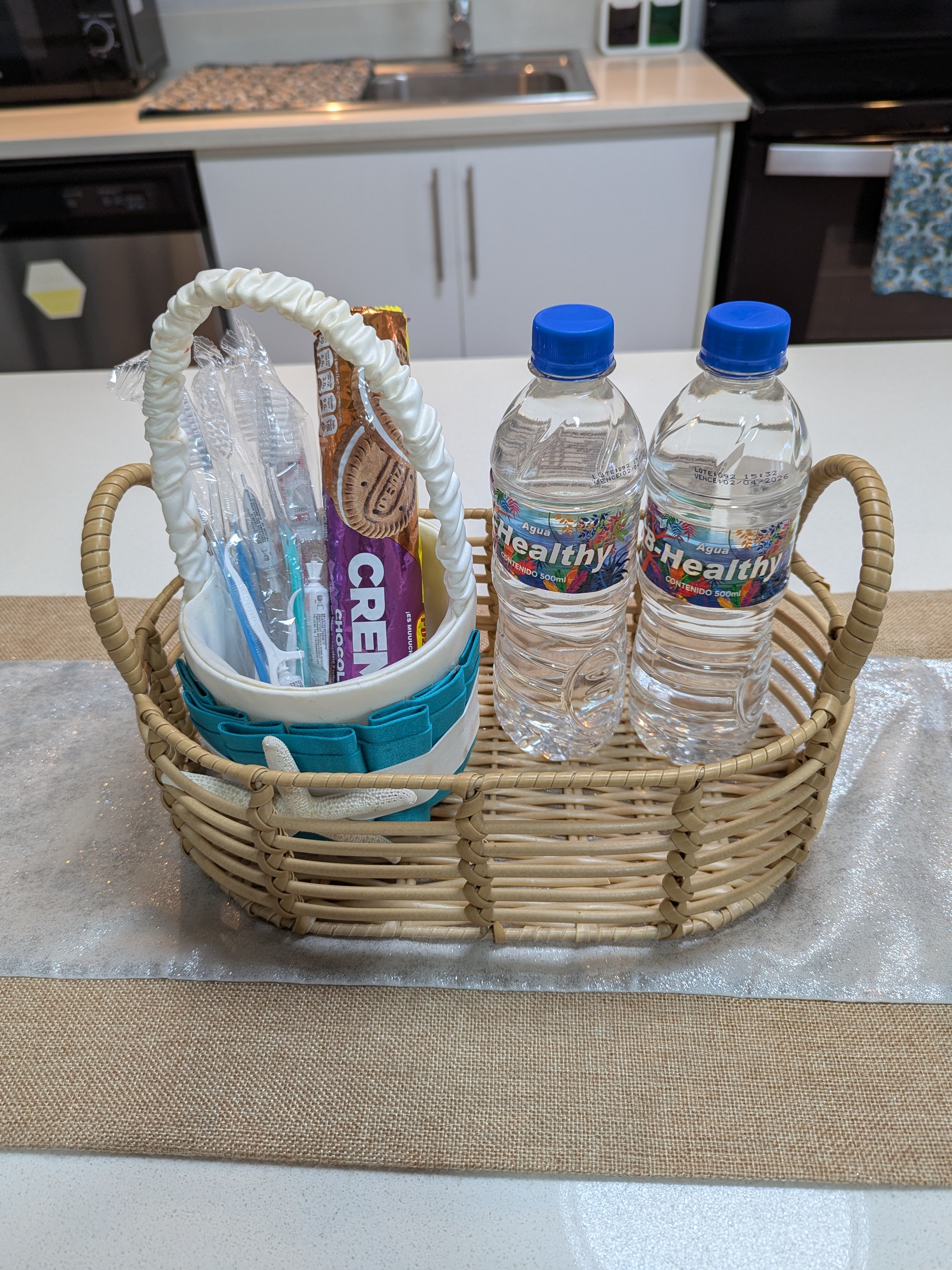 Welcome goodies to help with your long journey to paradise