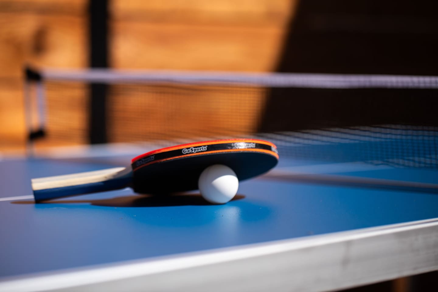 Stay active with a friendly game of ping pong.