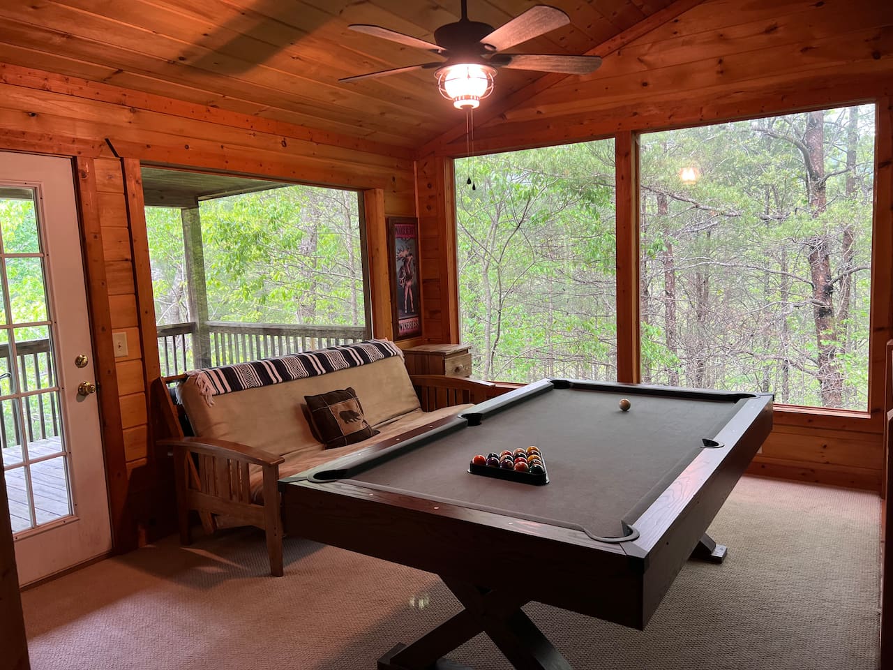 "While Playing Pool, Enjoy The Stunning Outdoor Views"
