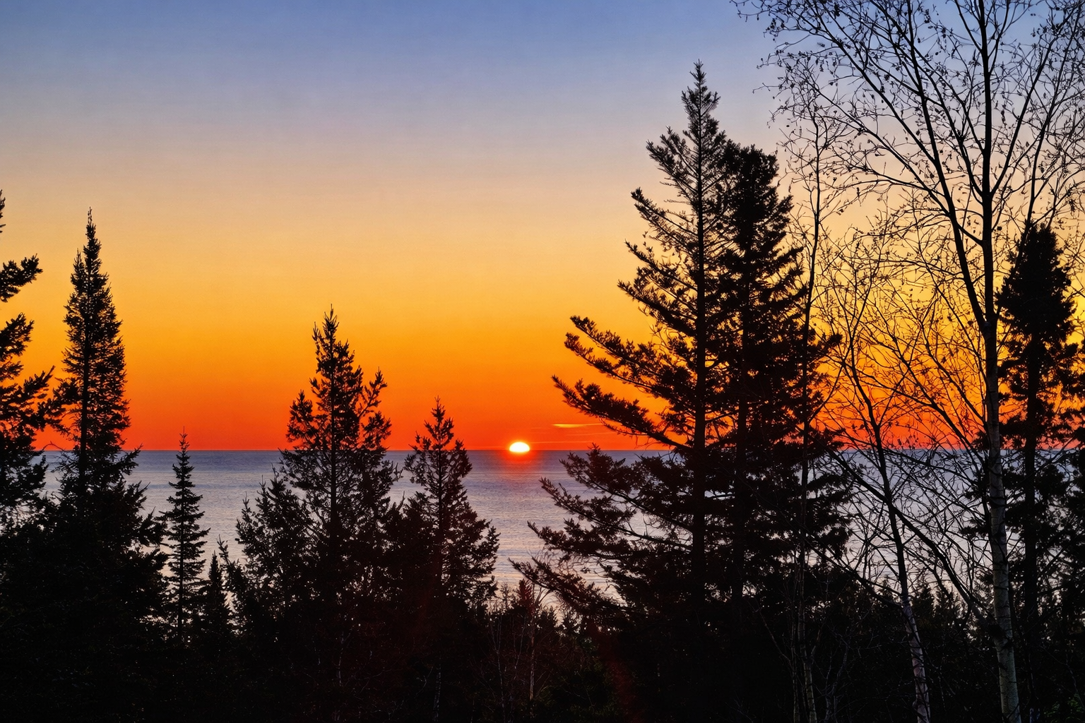 Enjoy the sunrise over Lake Superior while enjoying your morning coffee.