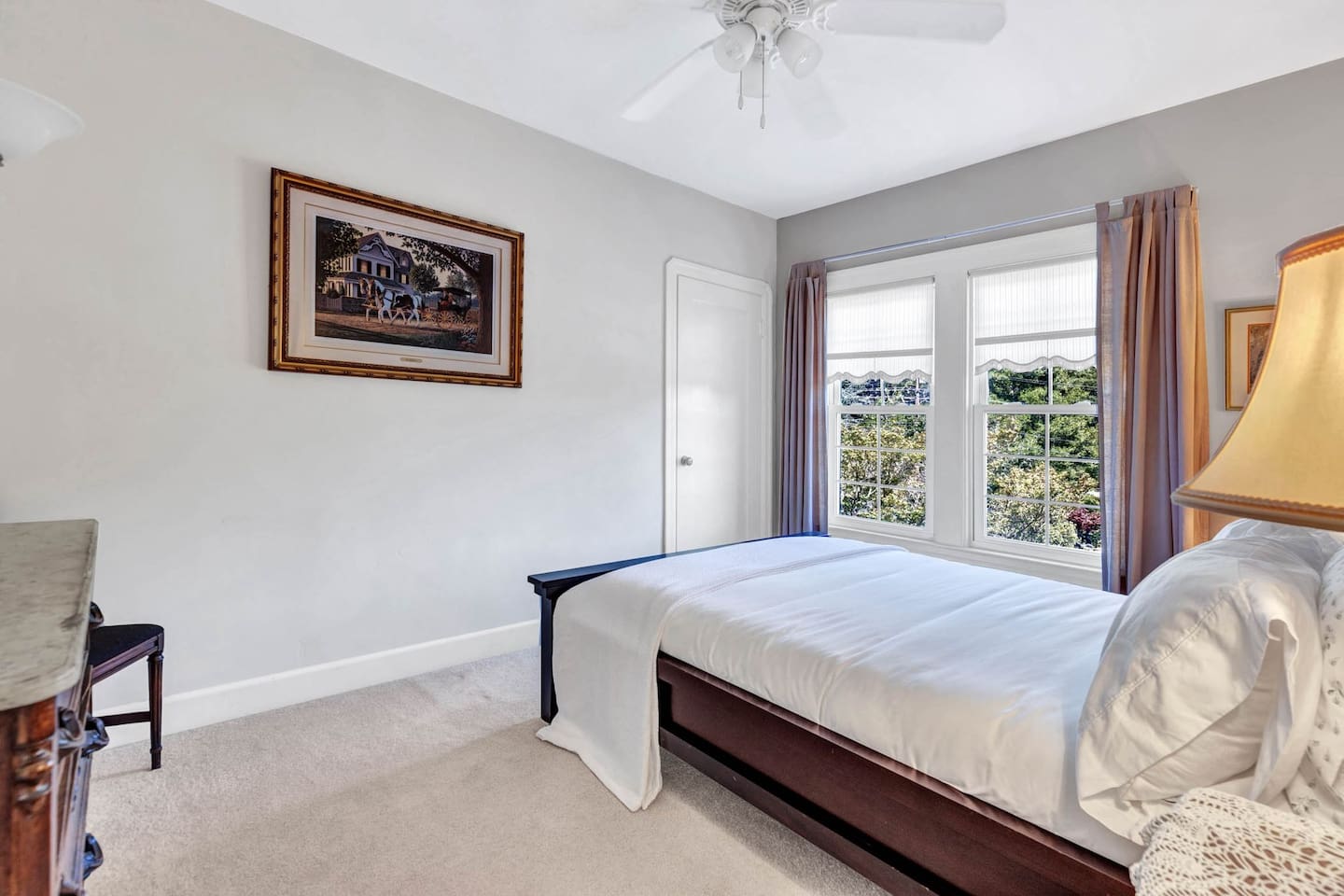 Second bedroom on second floor, queen bed.